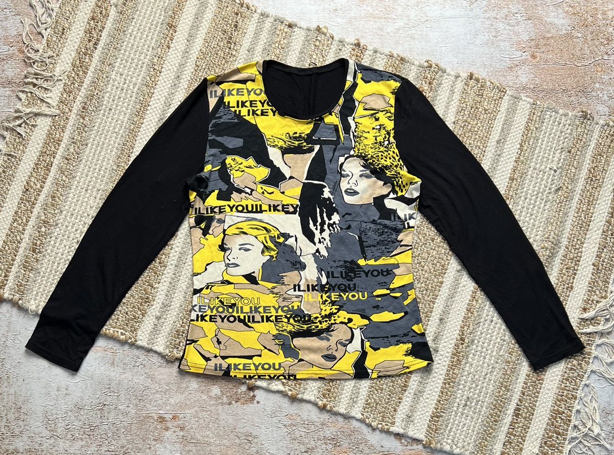 image of 20471120 x Avant Garde Vintage Long Sleeve Like Hysteric Glamour in Black Yellow, Men's (Size Small