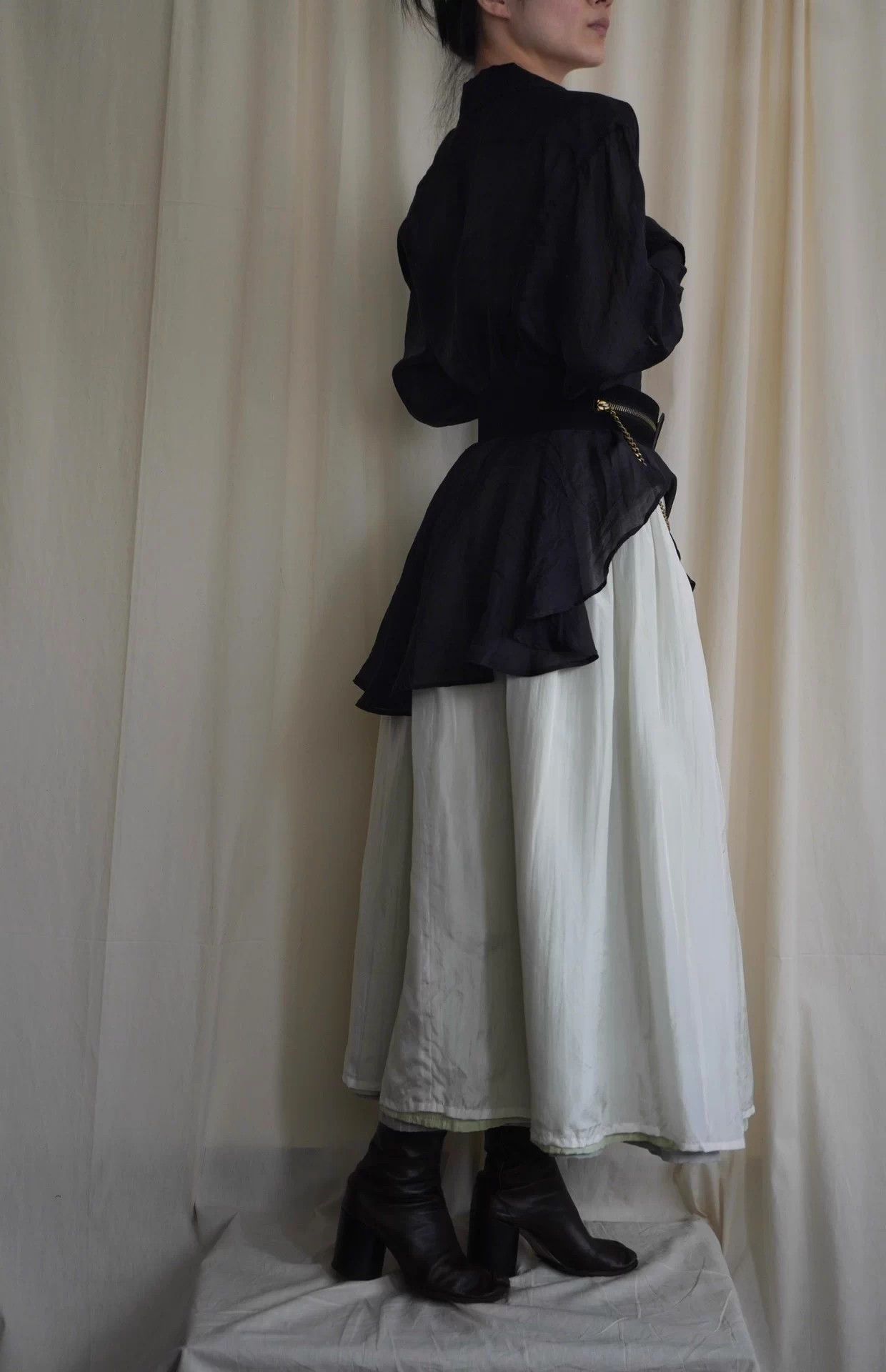 Kenzo KENZO 1980s Early Black Silk Fishtail Shirt Size ONE SIZE - 3 Thumbnail