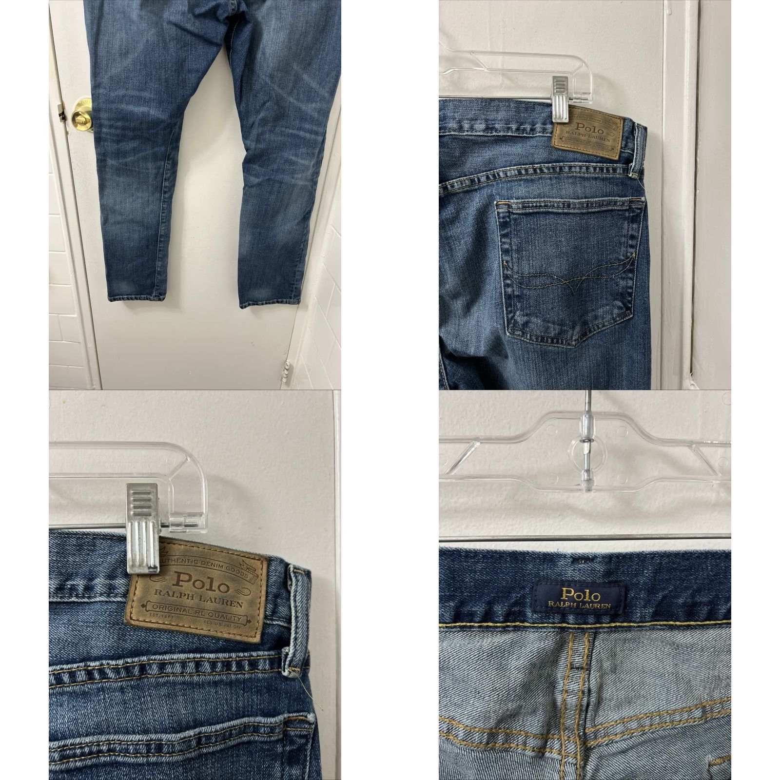Polo Ralph Lauren Polo Ralph Lauren Sullivan Slim Jeans Mens 36x30 Light Wash Denim Zip Pocket 5-Pocket Logo Blue Straight Modern Casual Men Size US M / EU 48-50 / 2 - 8 Thumbnail