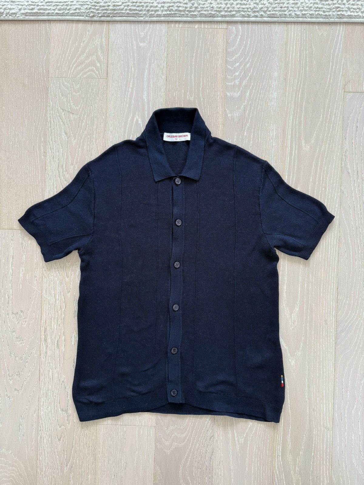 Orlebar Brown Orlebar Brown Tiernan Ribbed Cotton Polo Shirt Size US L / EU 52-54 / 3 - 4 Thumbnail