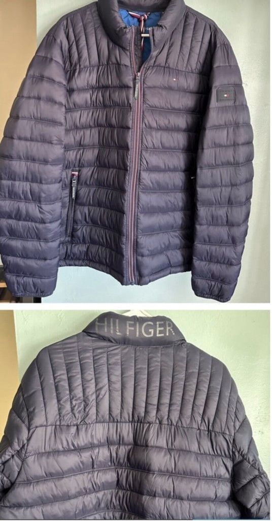Tommy Hilfiger Tommy Hilfiger Puffer Jacket Blue Red Zip Snap Fleece Lined Size US S / EU 44-46 / 1 - 5 Thumbnail