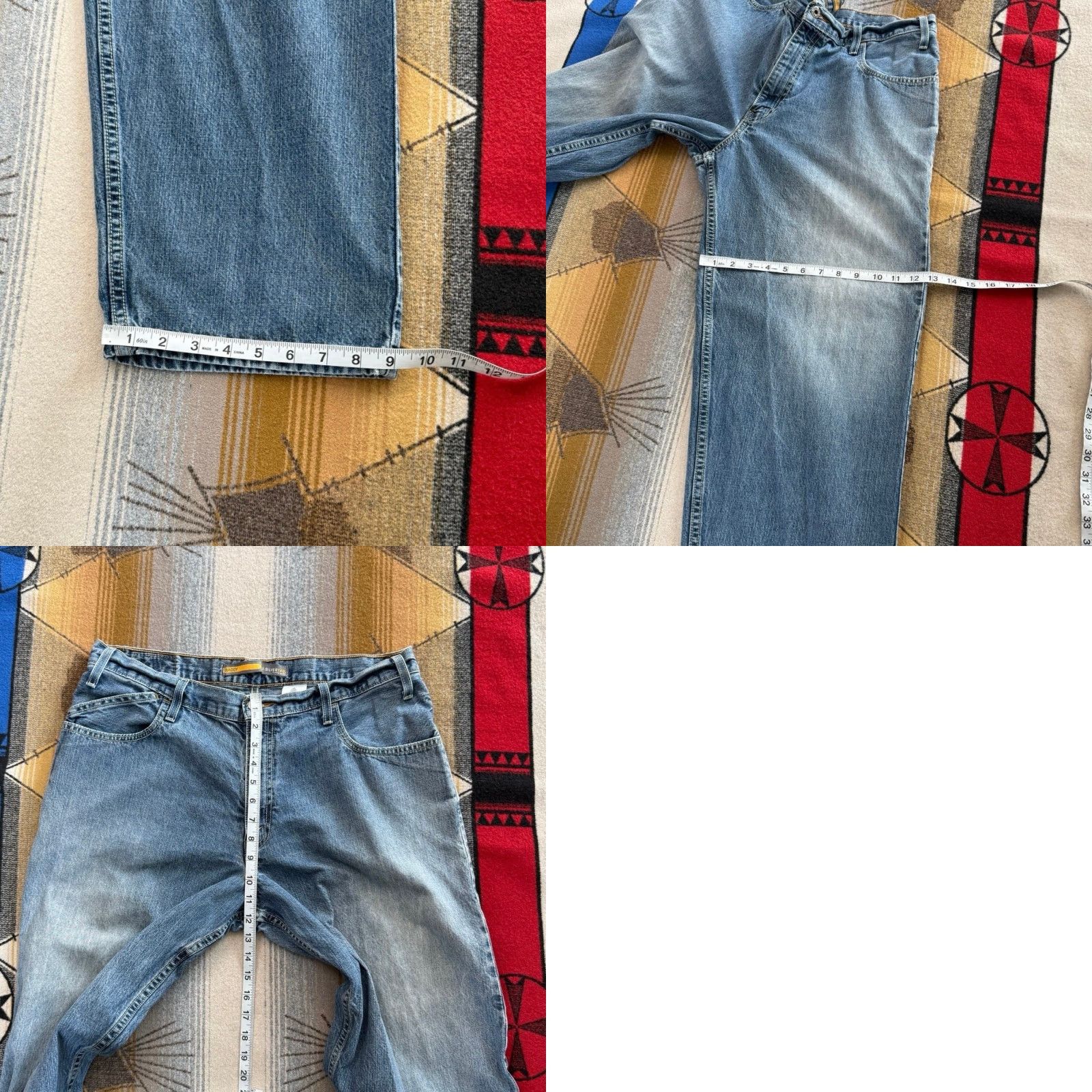 Levi's VINTAGE Levi’s Silvertab Baggy Denim Jeans 36x30 Wide-Leg Blue Men N/A Mens Grunge Skater Y2K Size US 36 / EU 52 - 9 Thumbnail