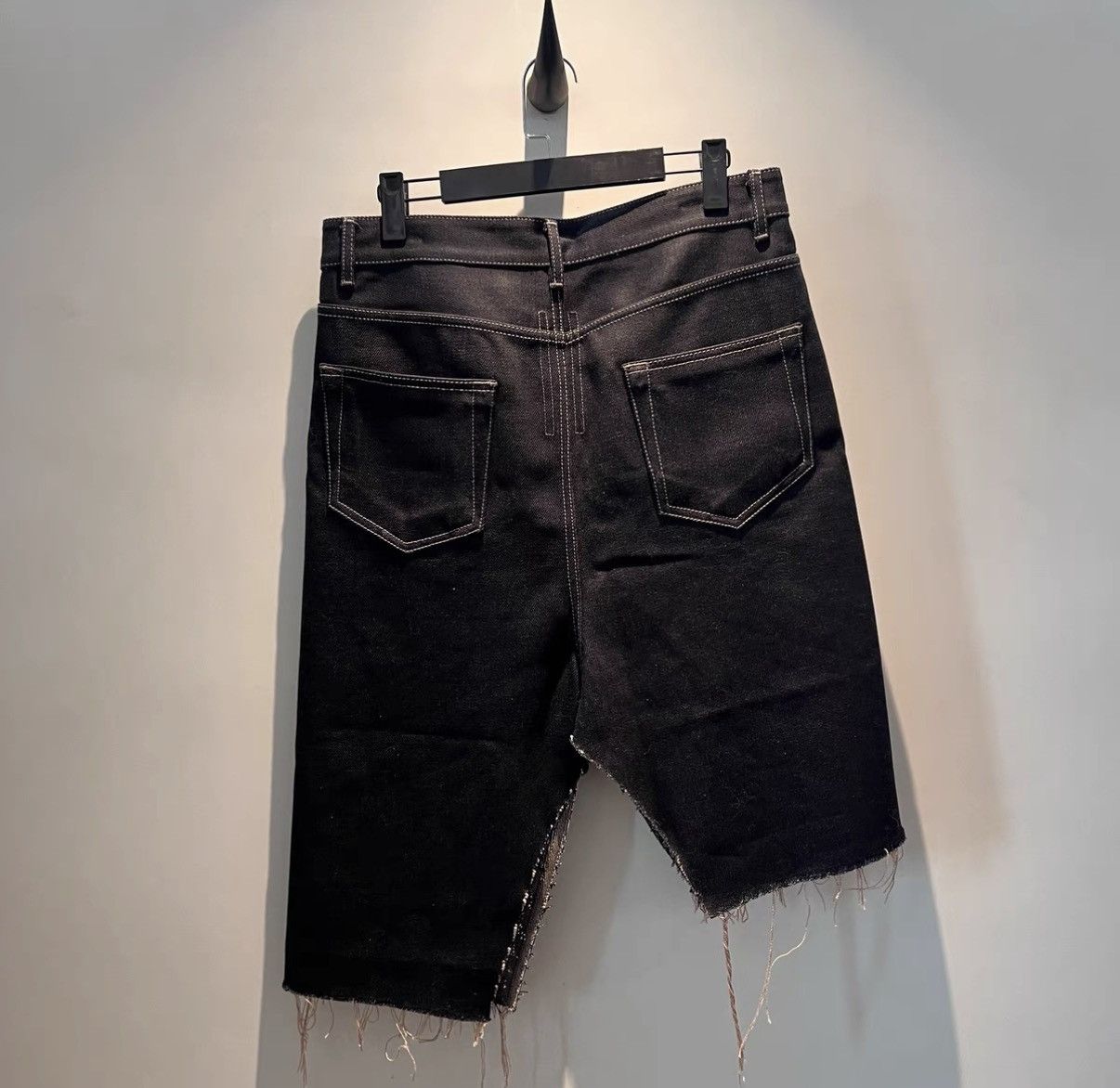 Rick Owens Rick Owens Mainline Men's Denim Fringed Hem Skirt Size US 31 - 2 Thumbnail