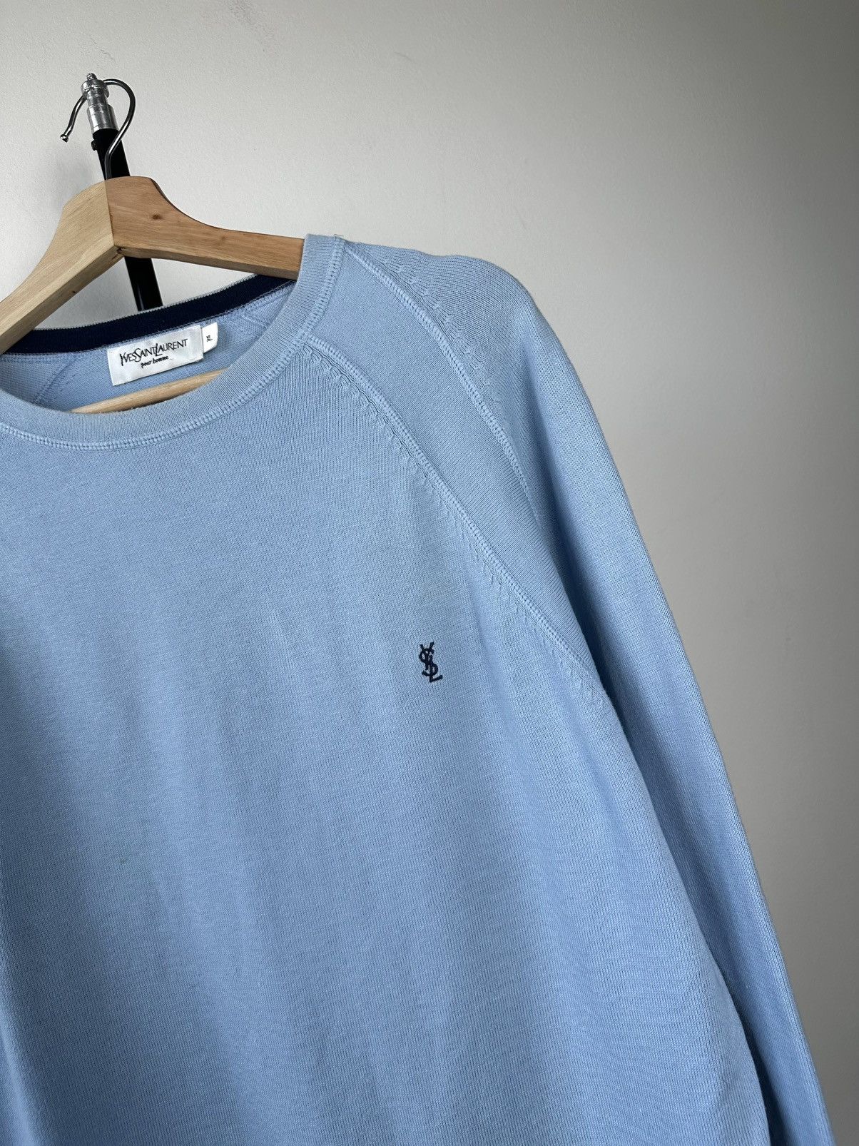 Yves Saint Laurent Vintage Yves Saint Laurent Pour Homme Raglan Knit Sweater Size US XL / EU 56 / 4 - 2 Thumbnail