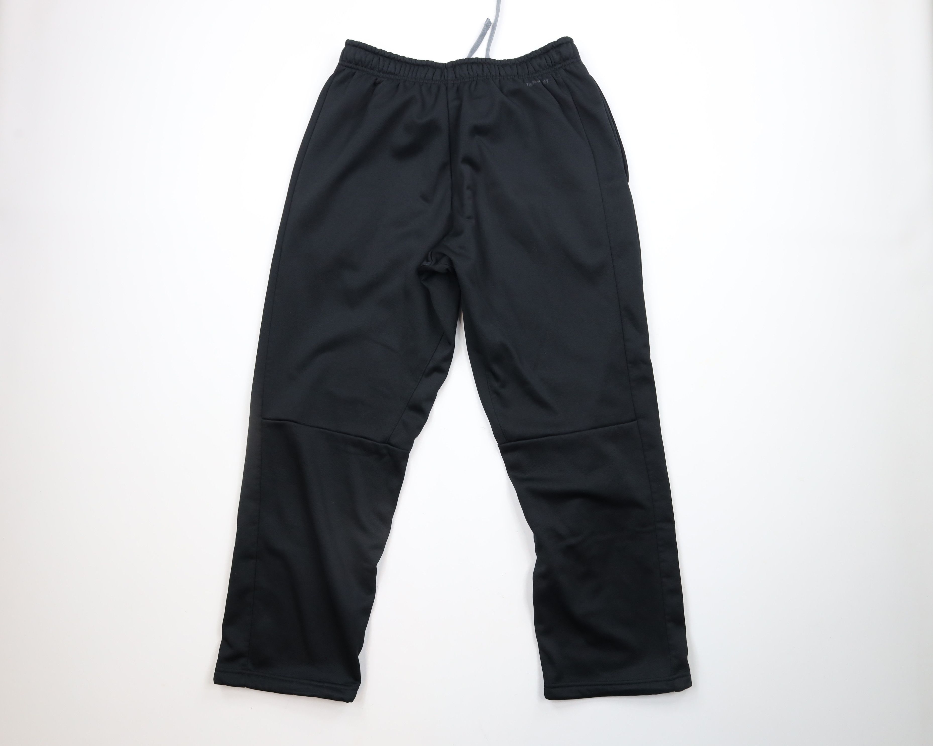 Nike × Vintage Vintage Nike Mini Swoosh Wide Leg Sweatpants Pants Black Size 36 - 8 Thumbnail