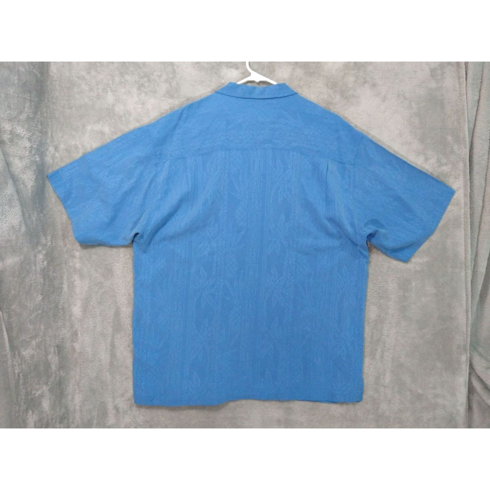 Tommy Bahama Tommy Bahama Shirt Mens 2XL Blue Silk Hawaiian Short Sleeve Button-Up Textured Shirt Size US XXL / EU 58 / 5 - 2 Thumbnail