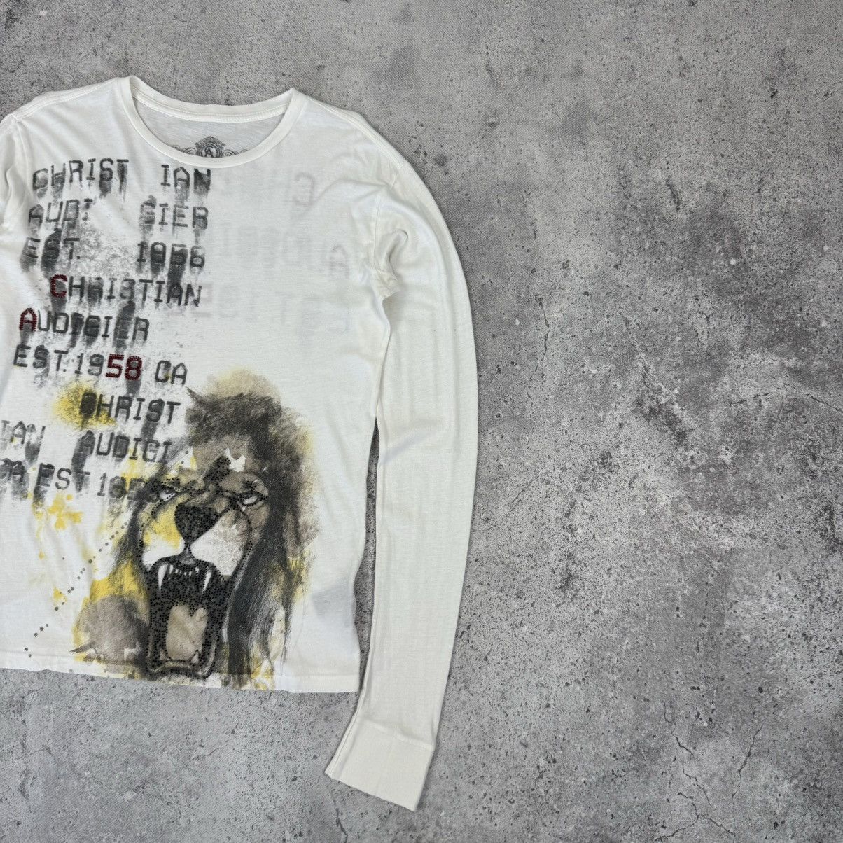 Christian Audigier × Vintage Vintage Christian Audigier Lion Logo Y2K Long Sleeve Shirt Size US S / EU 44-46 / 1 - 3 Thumbnail
