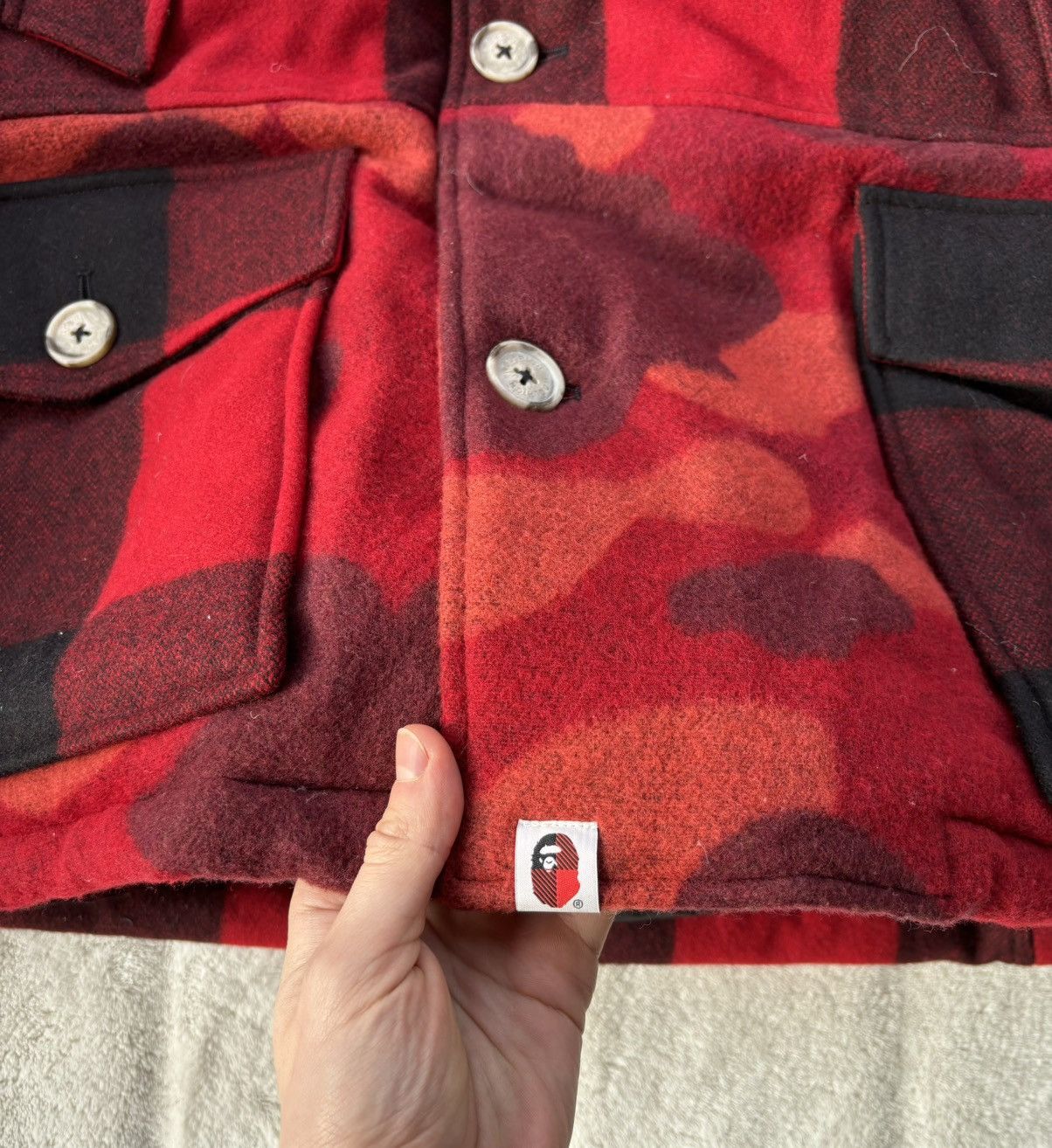 Bape × Woolrich Woolen Mills Bape x Woolrich Plaid Arctic Fur Parka - RARE Size US L / EU 52-54 / 3 - 2 Thumbnail
