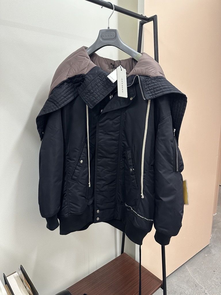 Rick Owens Drkshdw Hooded Long Bomber in Black Size US M / EU 48-50 / 2 - 1 Thumbnail