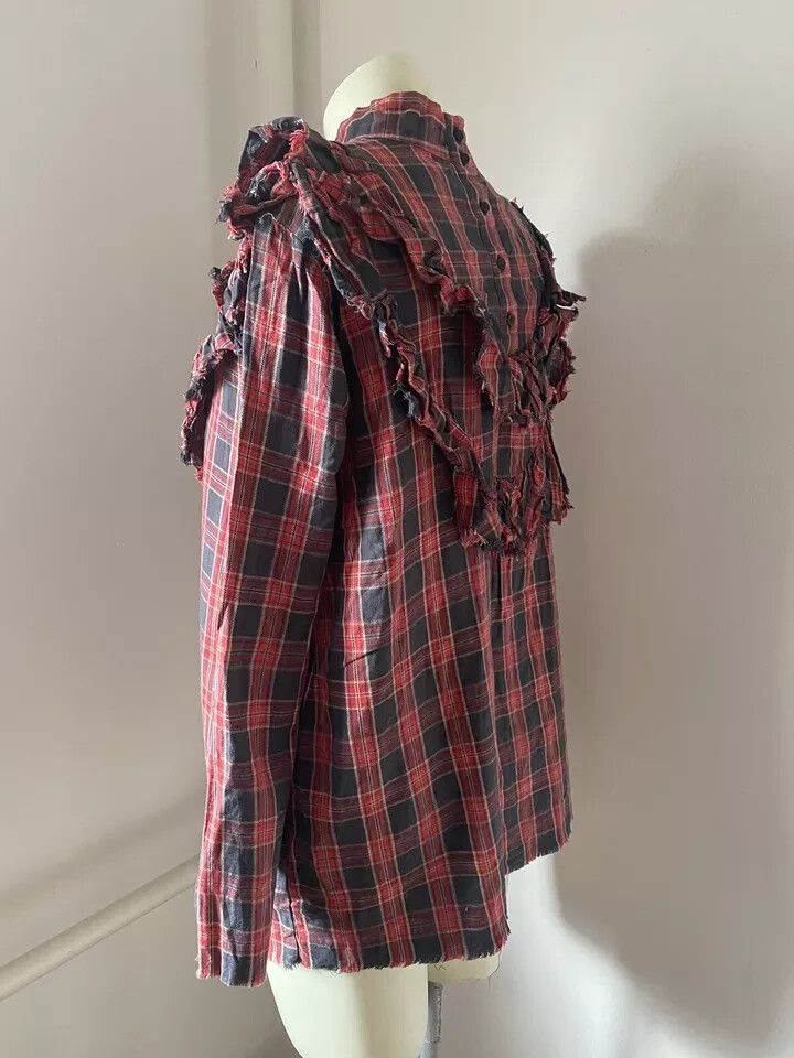 Other Zara Ruffled Grunge Blouse Size L Distressed Sk66 Size L / US 10 / IT 46 - 5 Thumbnail