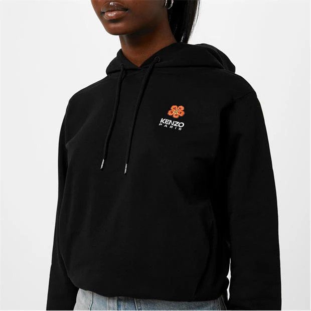 Kenzo o1g2r1mq1024 Floral Hoodie in Black Size L / US 10 / IT 46 - 3 Thumbnail
