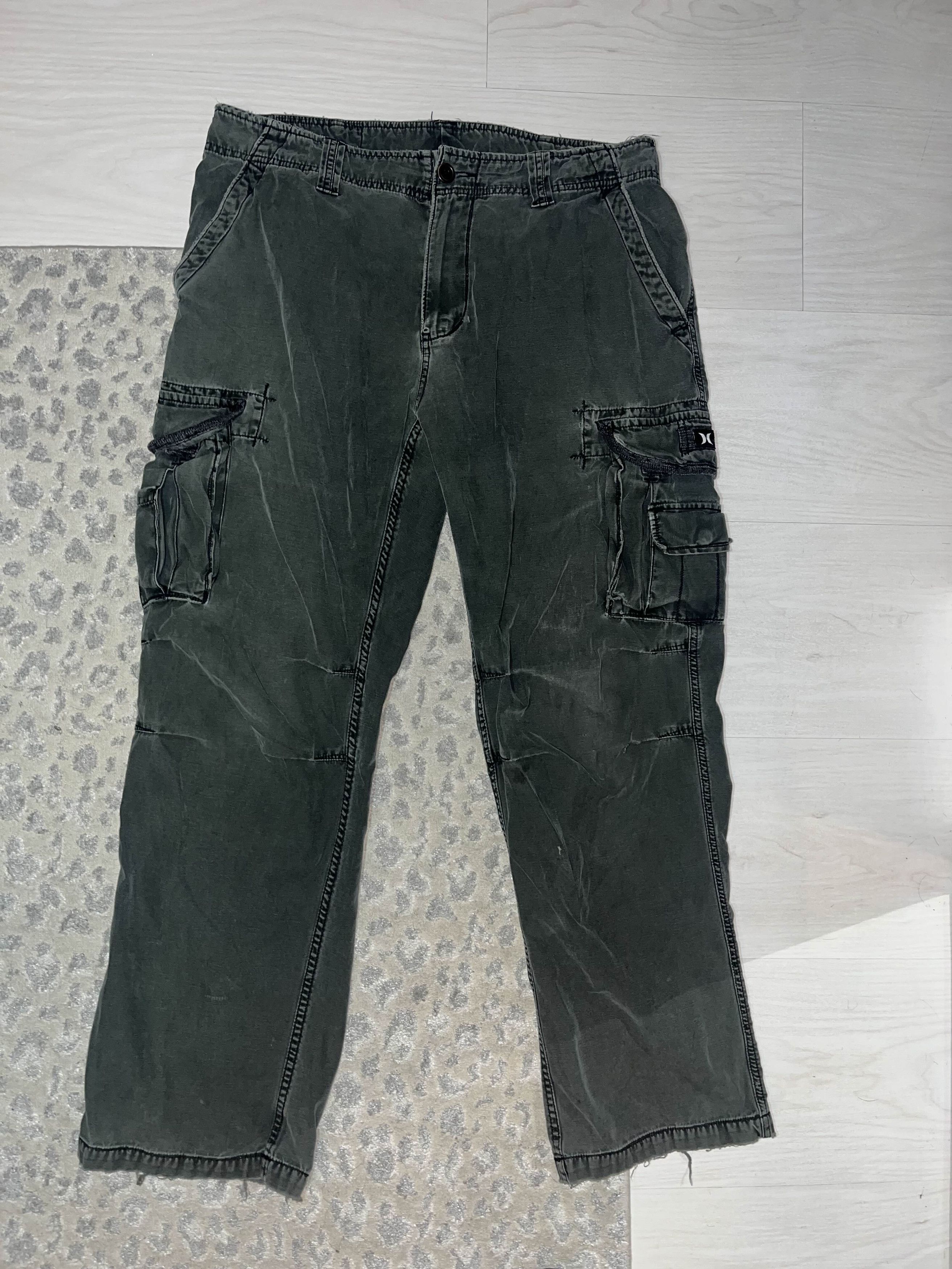 Hurley × Vintage Vintage 90s / Y2k Hurley Baggy Cargo Pants Size US 34 / EU 50 - 2 Thumbnail