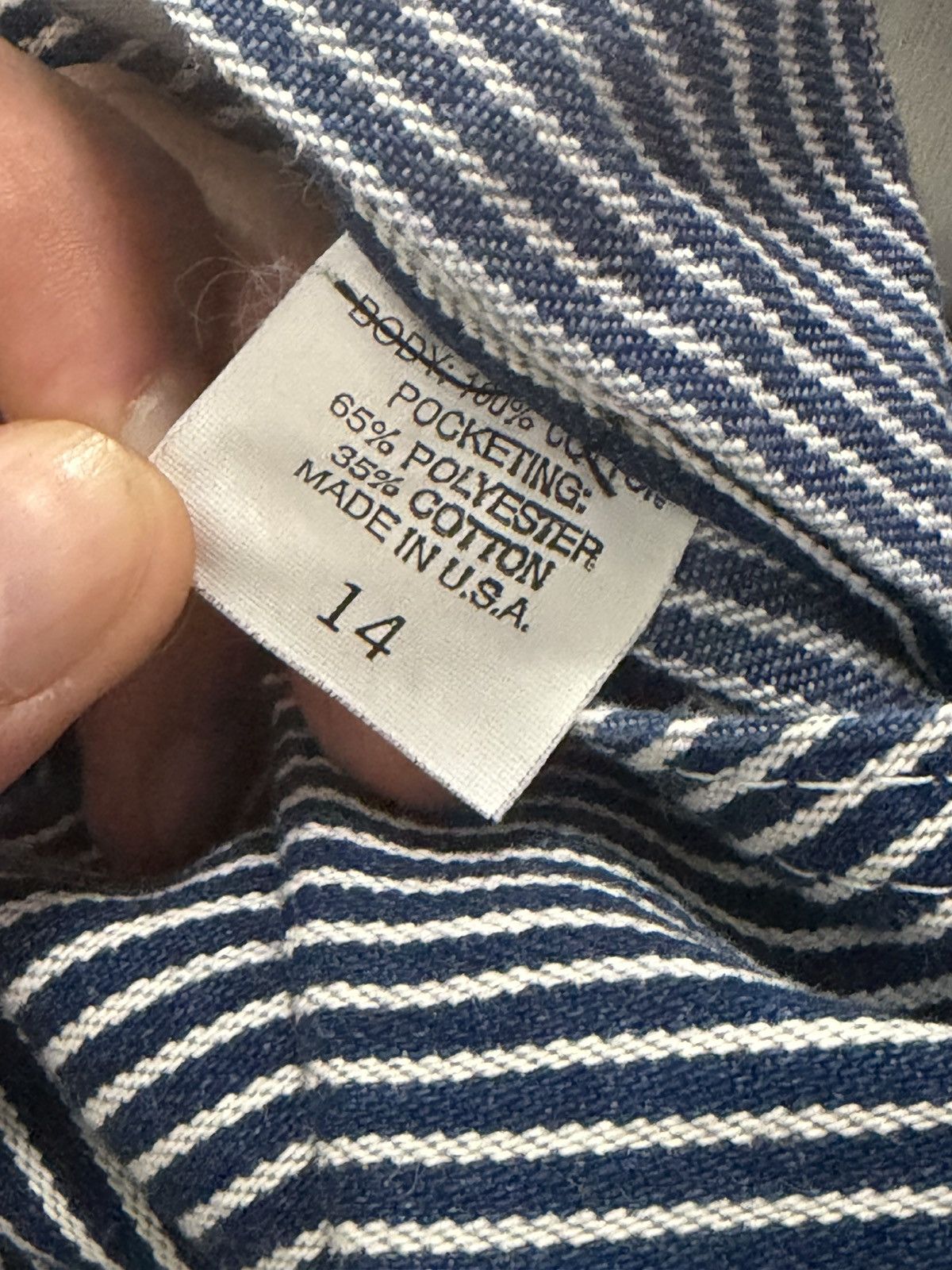 Pointer POINTER BRAND Hickory Striped Blue Women's Denim Overalls Size 28" / US 6 / IT 42 - 7 Thumbnail
