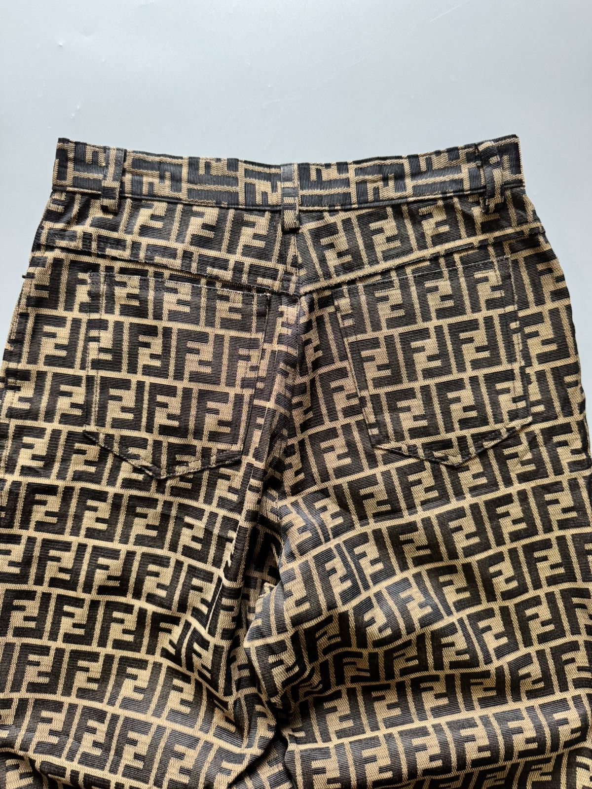 Fendi Vintage 1990s Fendi 'FF' Monogram Pants Size 34" / US 12 / IT 48 - 7 Thumbnail