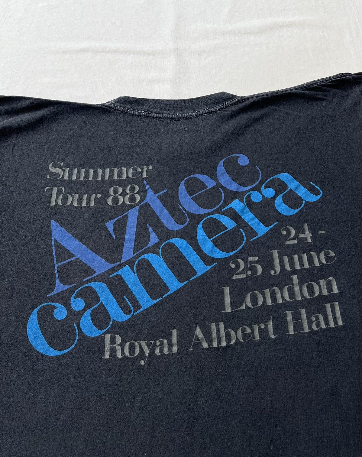 Band Tees Vintage 1988 Aztec Camera Tour 80s Pop Band Black T-shirt Size US L / EU 52-54 / 3 - 18 Thumbnail