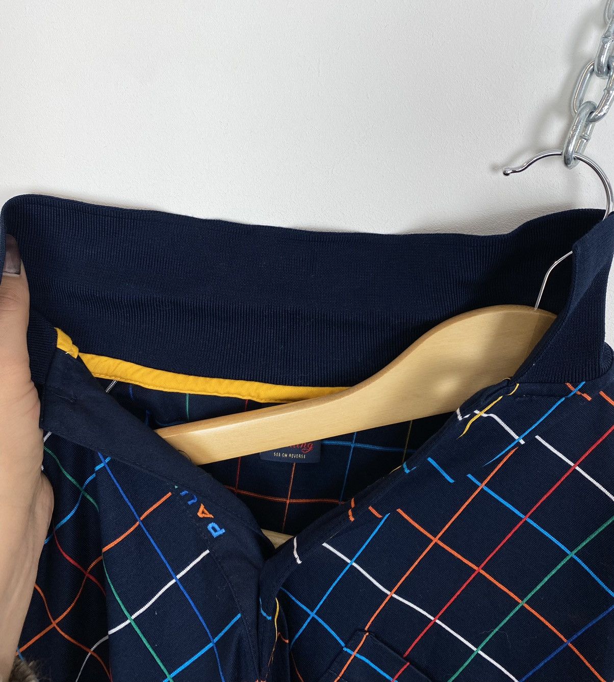 Paul & Shark Vintage Paul & Shark Polo Shirt Check Button-Up Short Sleeve Size US L / EU 52-54 / 3 - 7 Thumbnail