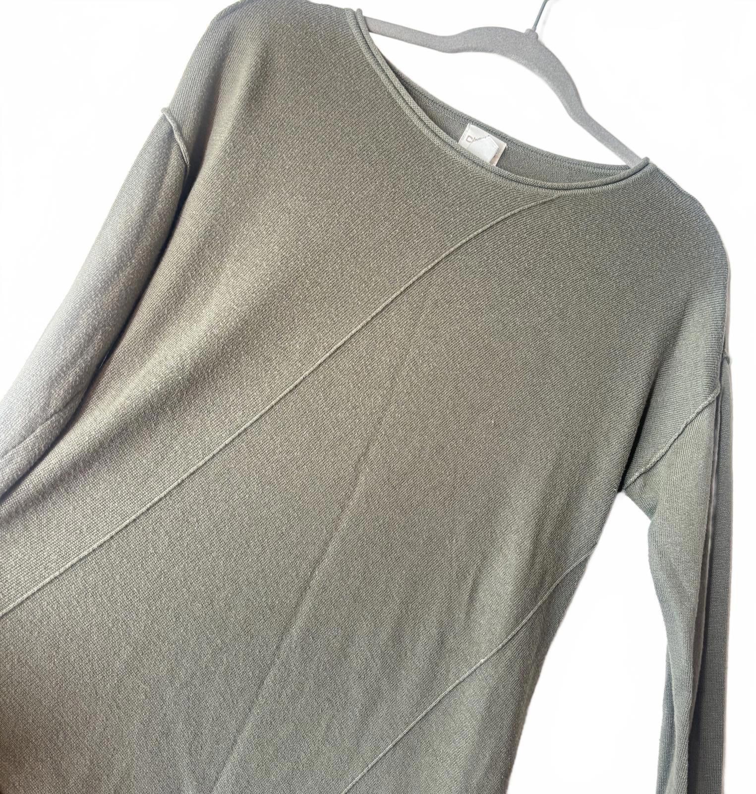 Chicos Chico Olive Green Women's Crew Neck Sweater Size XS / US 0-2 / IT 36-38 - 4 Thumbnail