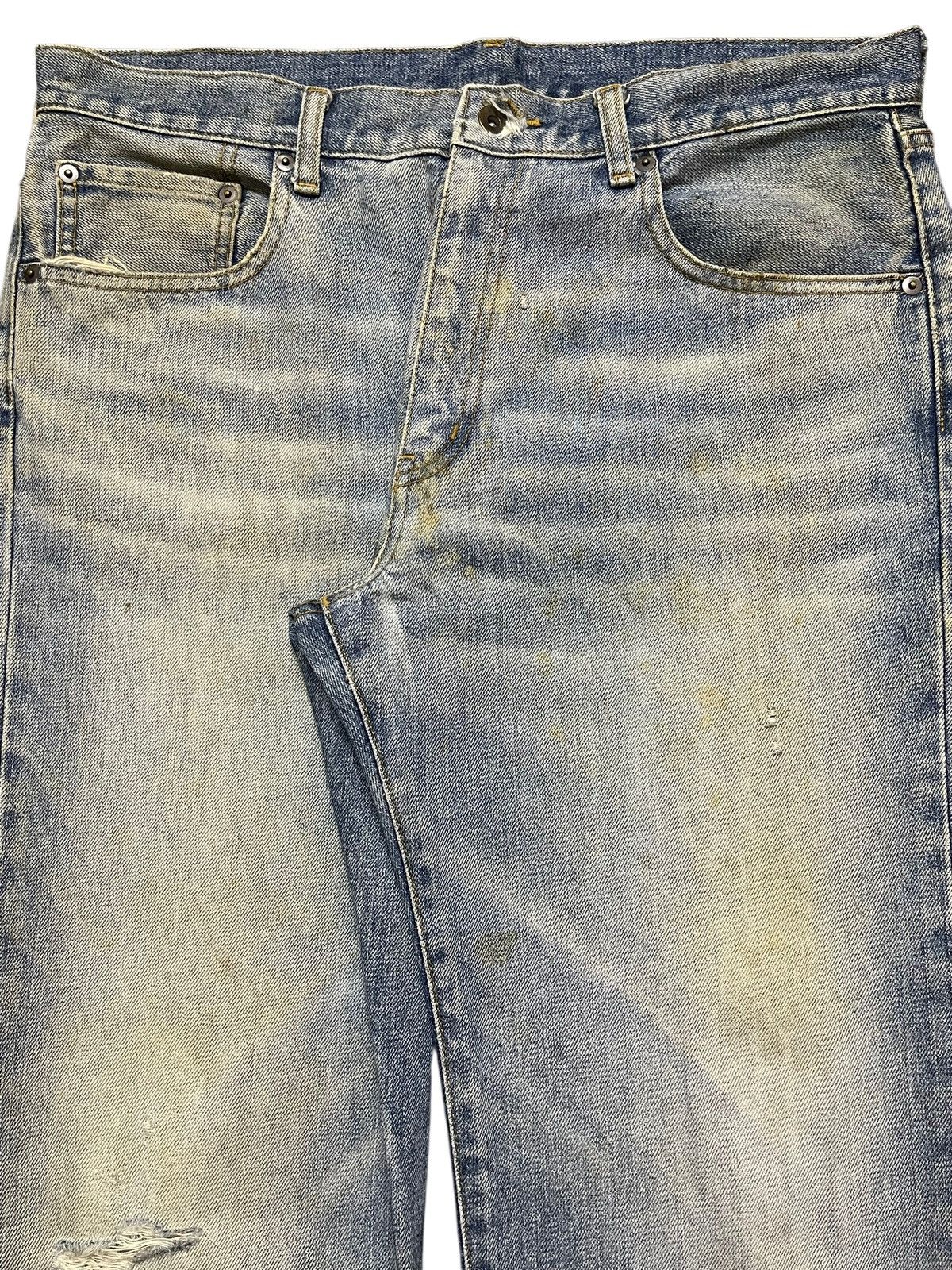 Uniqlo Vintage Uniqlo Blue Mud Wash Faded Distress Whiskers Baggy Size US 36 / EU 52 - 4 Thumbnail
