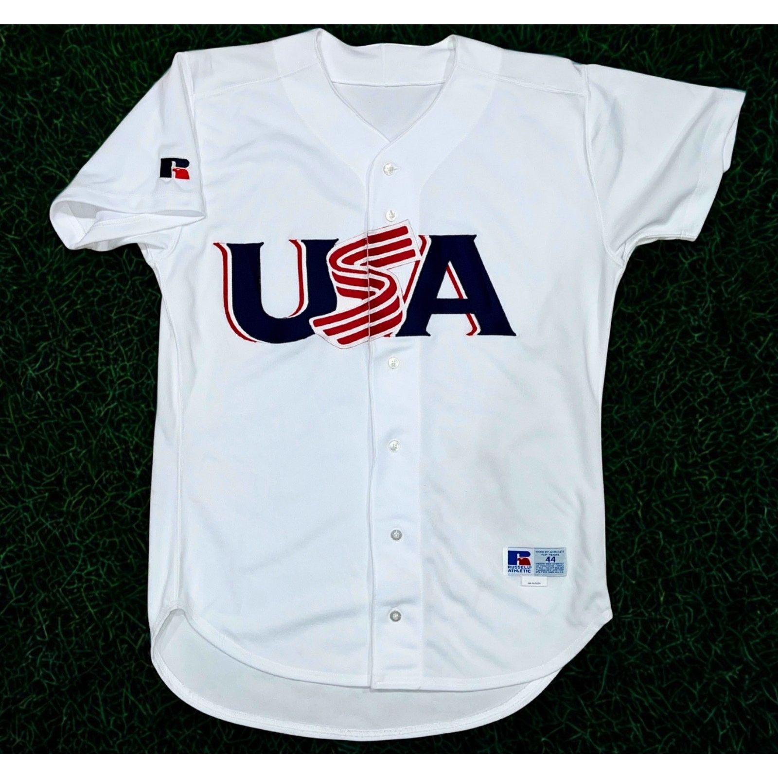 Russell Athletic Team USA Baseball Jersey Russell Athletic Olympics Sz 44 (L) Size US L / EU 52-54 / 3 - 14 Thumbnail