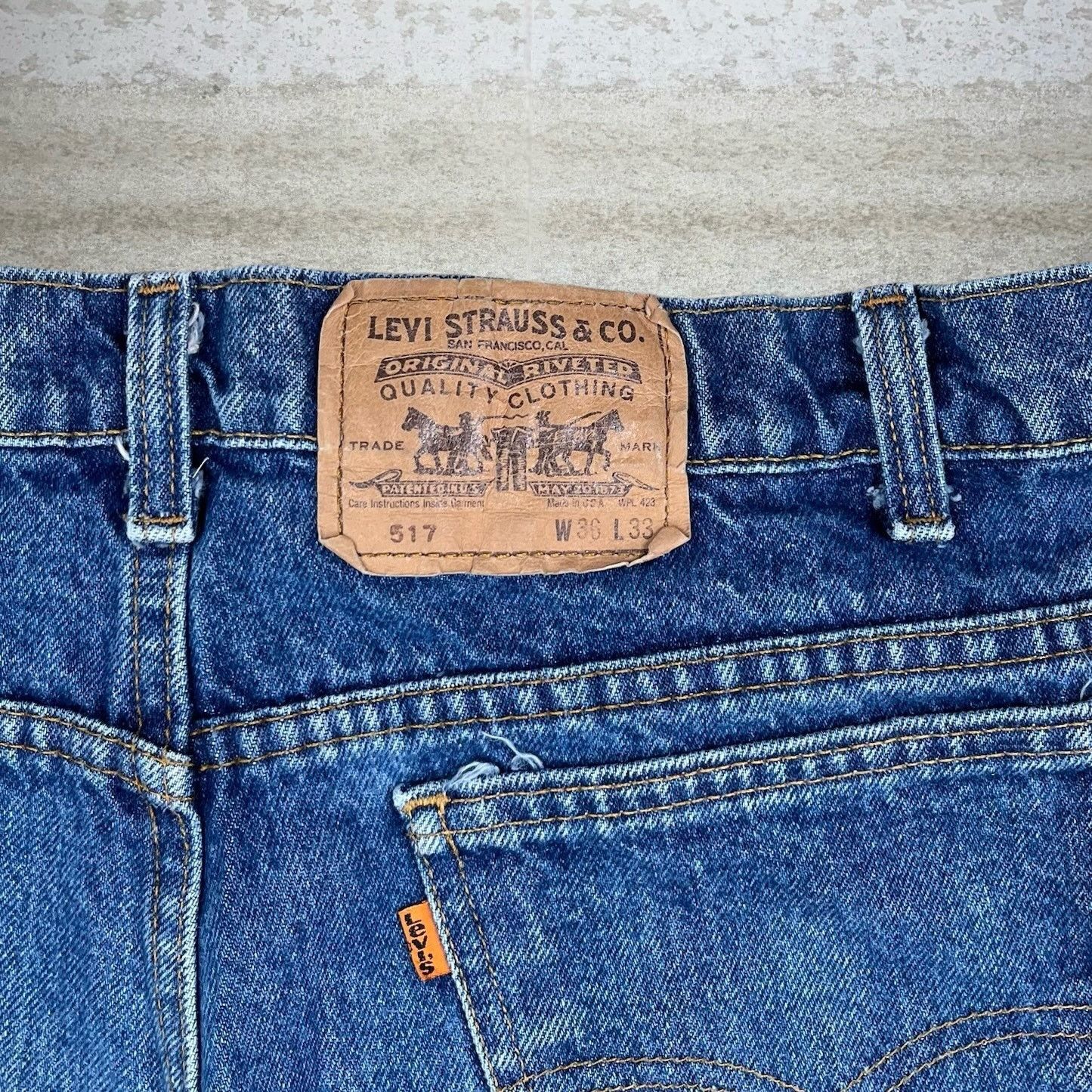 Levi's Vintage 80s Orange Tab Levis Jeans 36x33 Bootcut Medium Wash Size US 36 / EU 52 - 4 Thumbnail