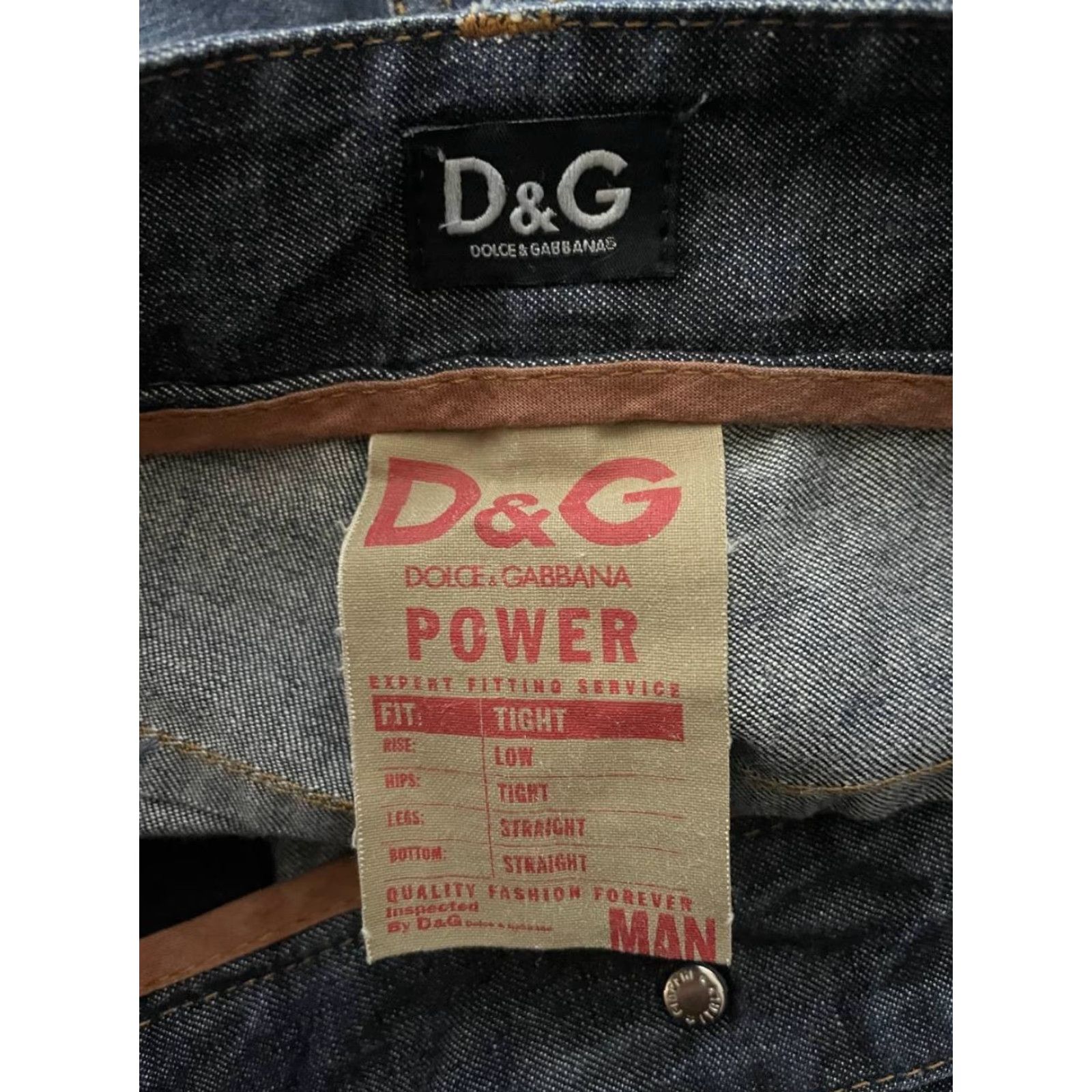 Dolce & Gabbana Dolce&Gabbana Mens Denim Jeans Size M Blue Denim Cotton Straight Leg Jeans Regular Rise 5-Pocket Size US 31 - 5 Thumbnail
