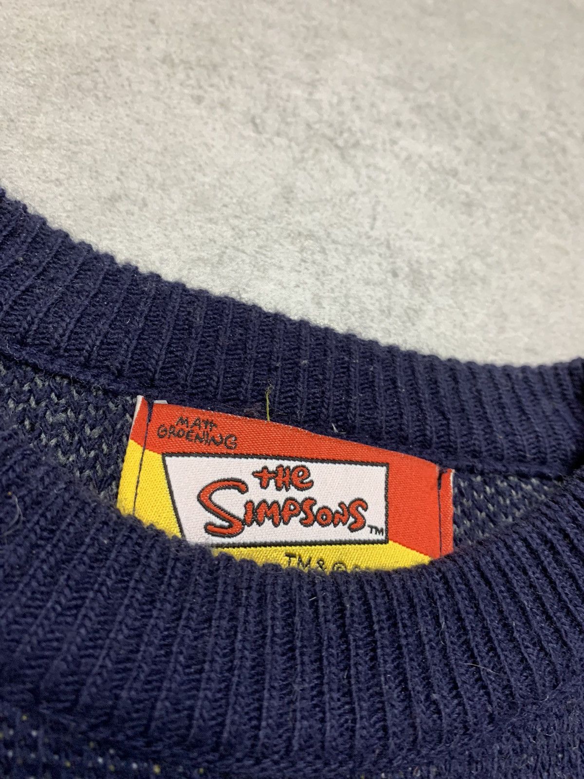 Vintage Itialian Bart Simpson knitted quality Wool chunky Jumper Size US M / EU 48-50 / 2 - 4 Thumbnail