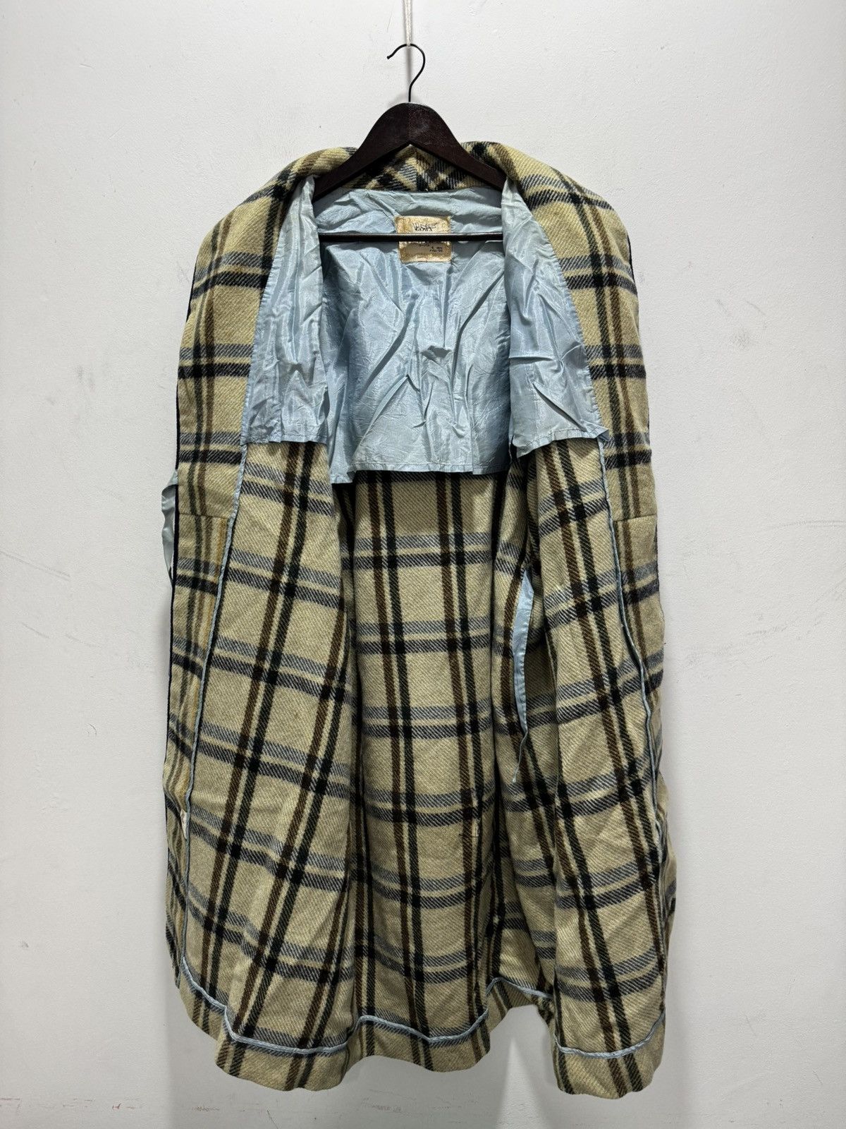 Japanese Brand × Vintage JAPANESE DESIGN LARVAL NOVA CHECK STYLE LONG JACKET Size L / US 10 / IT 46 - 7 Thumbnail