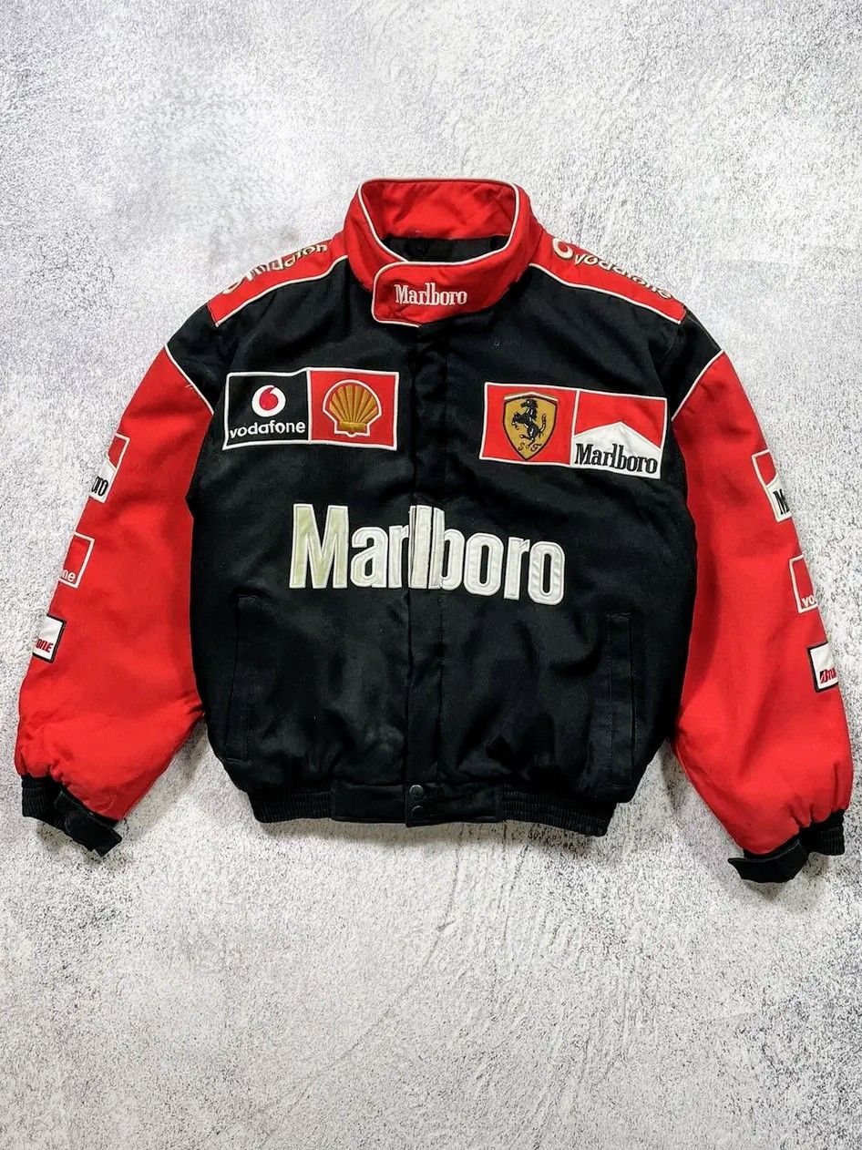 💀🔥 MARLBORO 💥 RARE y2k Unisex Adults Racing Jacket Coats
