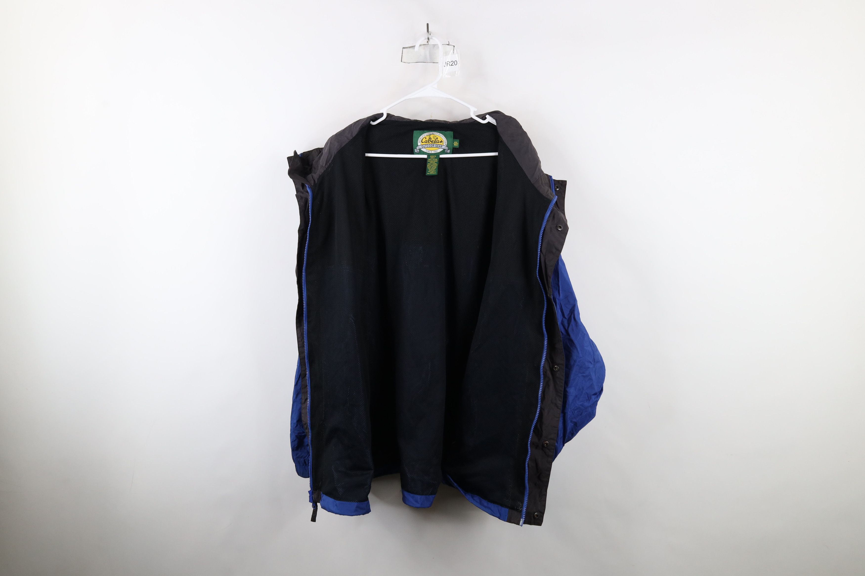 Cabelas × Vintage Vintage Cabelas Packable Hooded Rain Jacket Windbreaker Blue Size US XXL / EU 58 / 5 - 10 Thumbnail