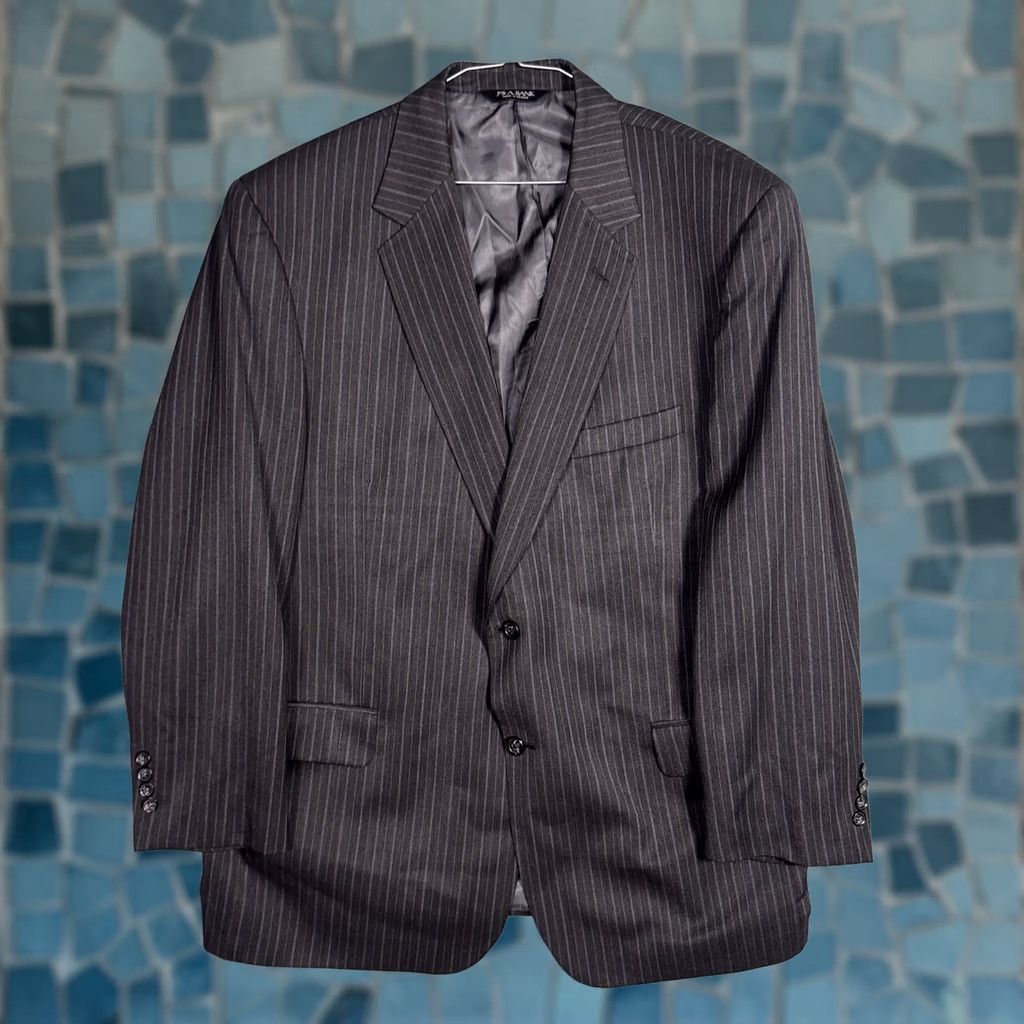 Jos. A. Bank Jos A Bank Suit Mens 46R 38x28 Signature Gordon Office Wool Pinstripe Cuffed Set Size 46R - 1 Thumbnail