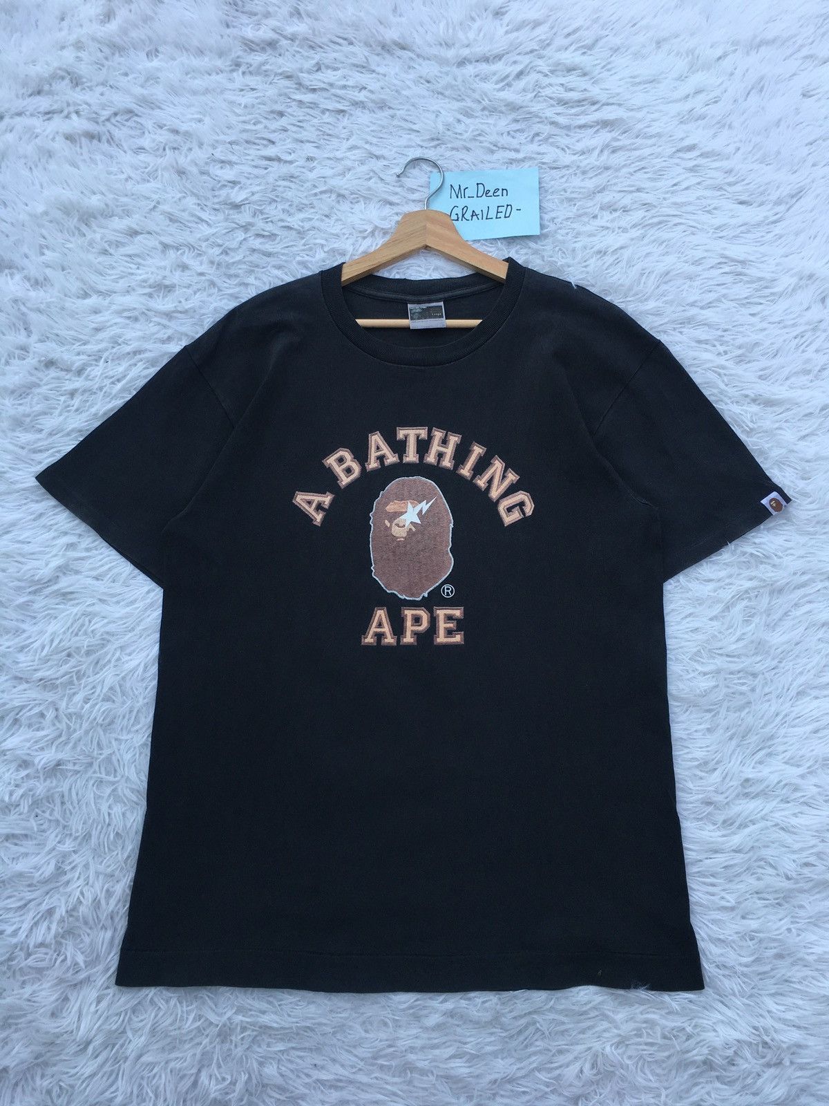 image of Vintage Bape Sta Footsoldier Tshirt in Black, Men's (Size Large)