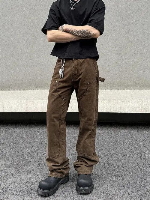 VIBE Brown Panel Stacked Denim Jeans Size US 30 / EU 46 - 4 Thumbnail