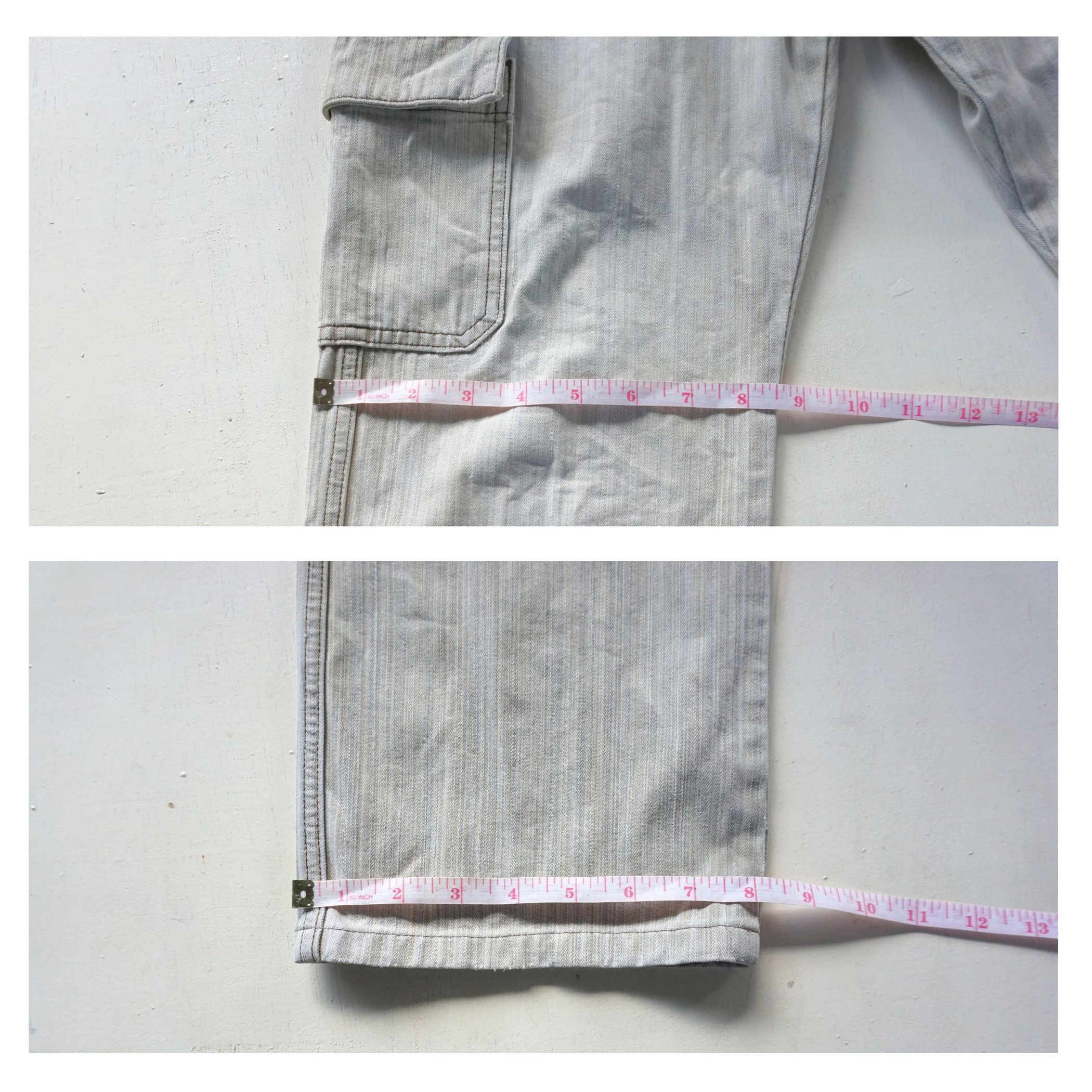 BIGI RADMESS Hickory Striped Denim Cargo Size US 31 - 8 Thumbnail