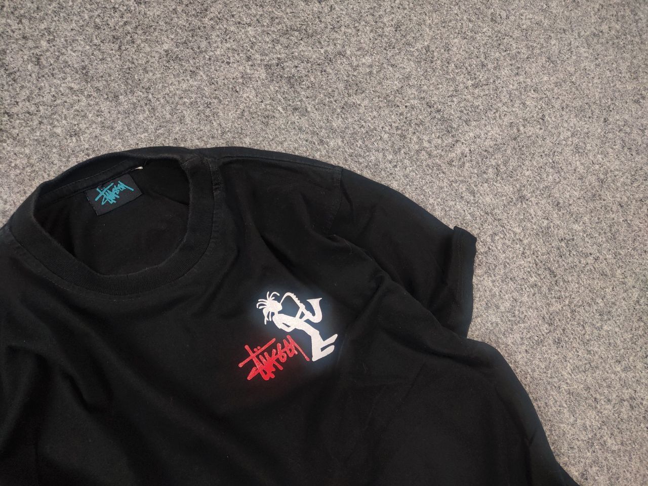 Stussy Rare Vintage 90's Stussy T-shirt Logo Jazz Shadow Man Tee Size US S / EU 44-46 / 1 - 6 Thumbnail