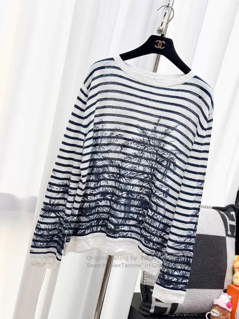 Dior Dior Color-blocked striped linen tropical garden Ruyi prin Size XS / US 0-2 / IT 36-38 - 2 Thumbnail