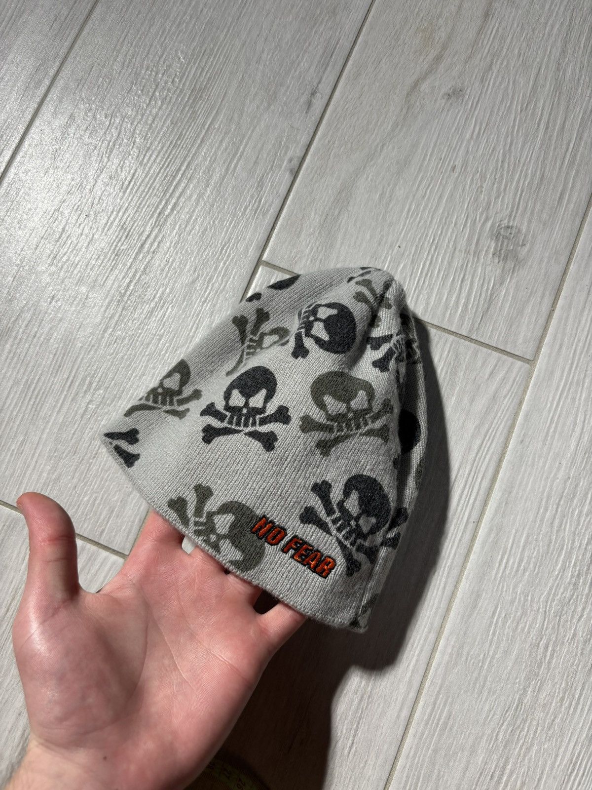 No Fear Vintage No Fear Beanie Hat Rap Skull All Over Printed Y2K Size ONE SIZE - 2 Thumbnail