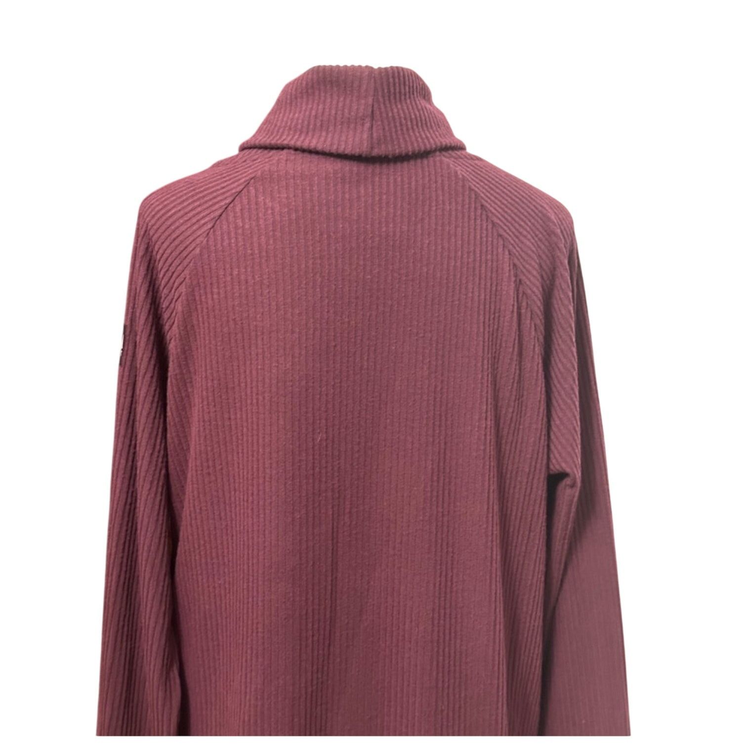 Andrew Marc Andrew Marc Sport Turtle Neck Zipper Ribbed Burgundy L NWT Size L / US 10 / IT 46 - 7 Thumbnail