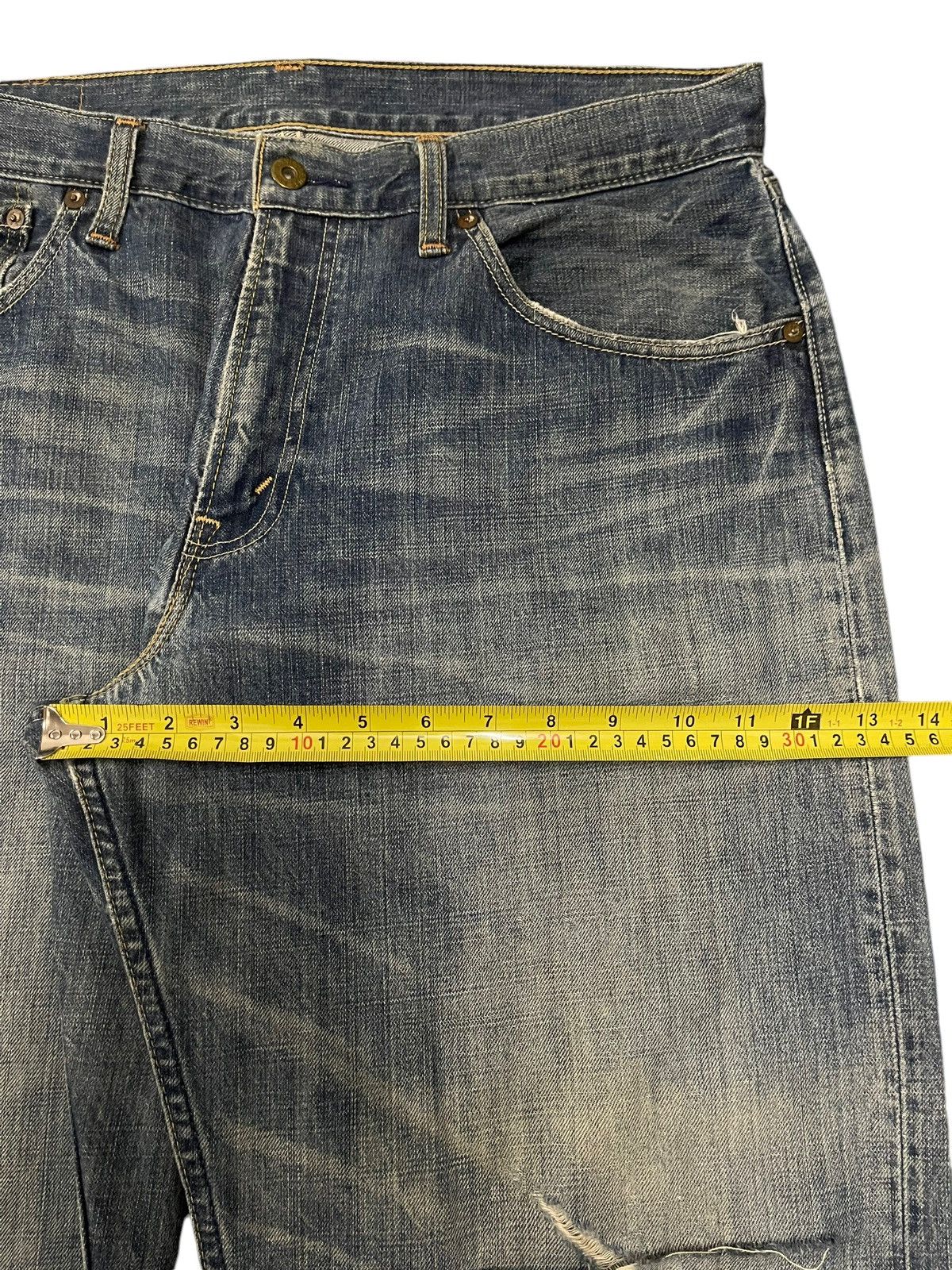 Levi's Vintage 90s Levis 504 Faded Wash Distress Baggy Jeans Size US 35 - 16 Thumbnail
