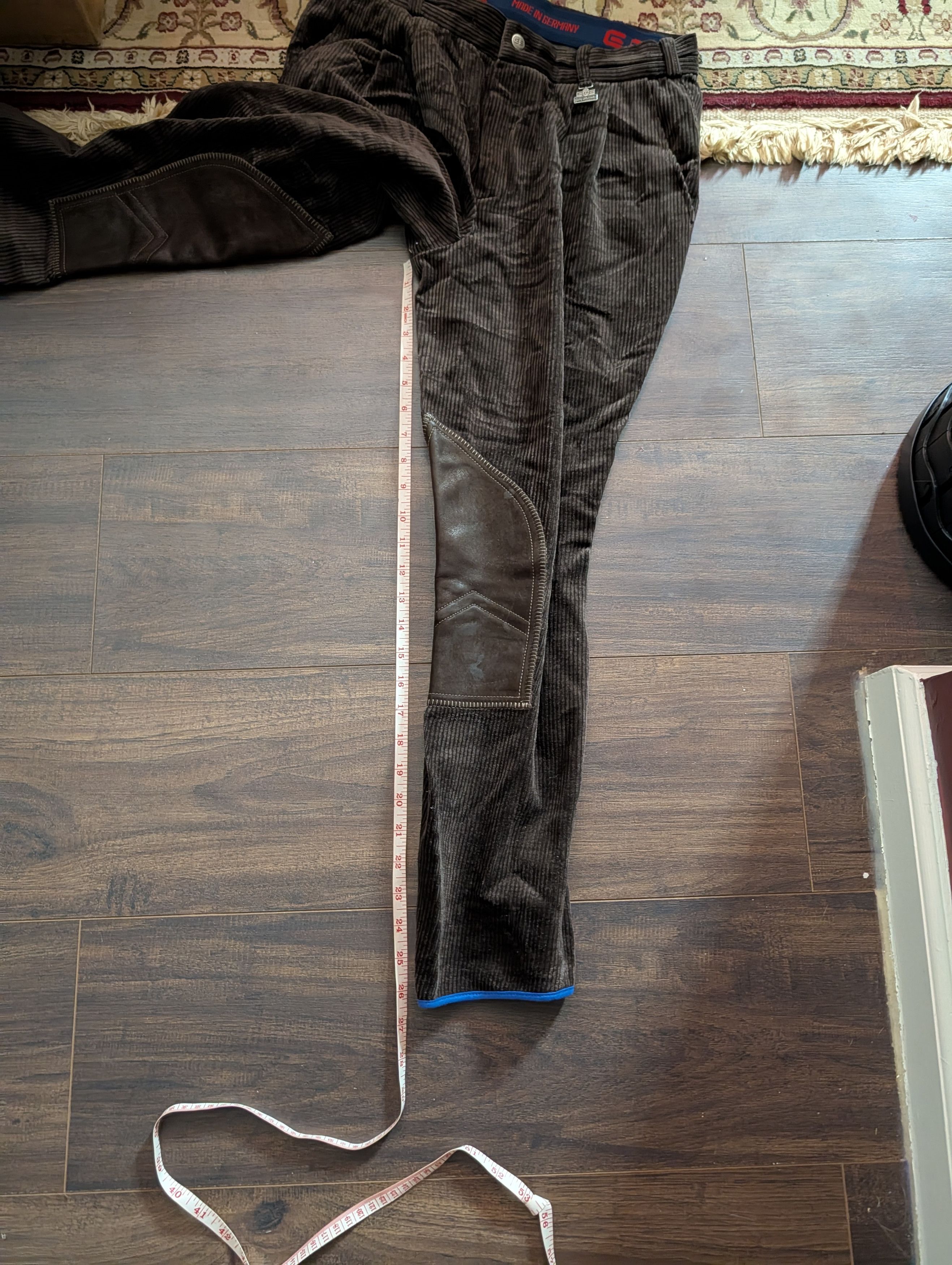 Vintage Gerry Schumacher VTG corduroy leather knee ski pants Size US 30 / EU 46 - 17 Thumbnail