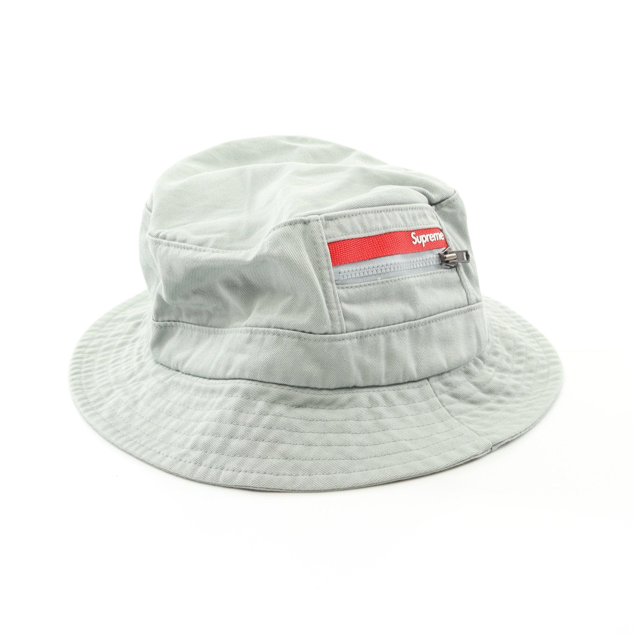 帽子 19SS/Supreme Pocket Crusher Hat SS19 Supreme Zip Twill Crusher Size S/M Black Bucket Hat