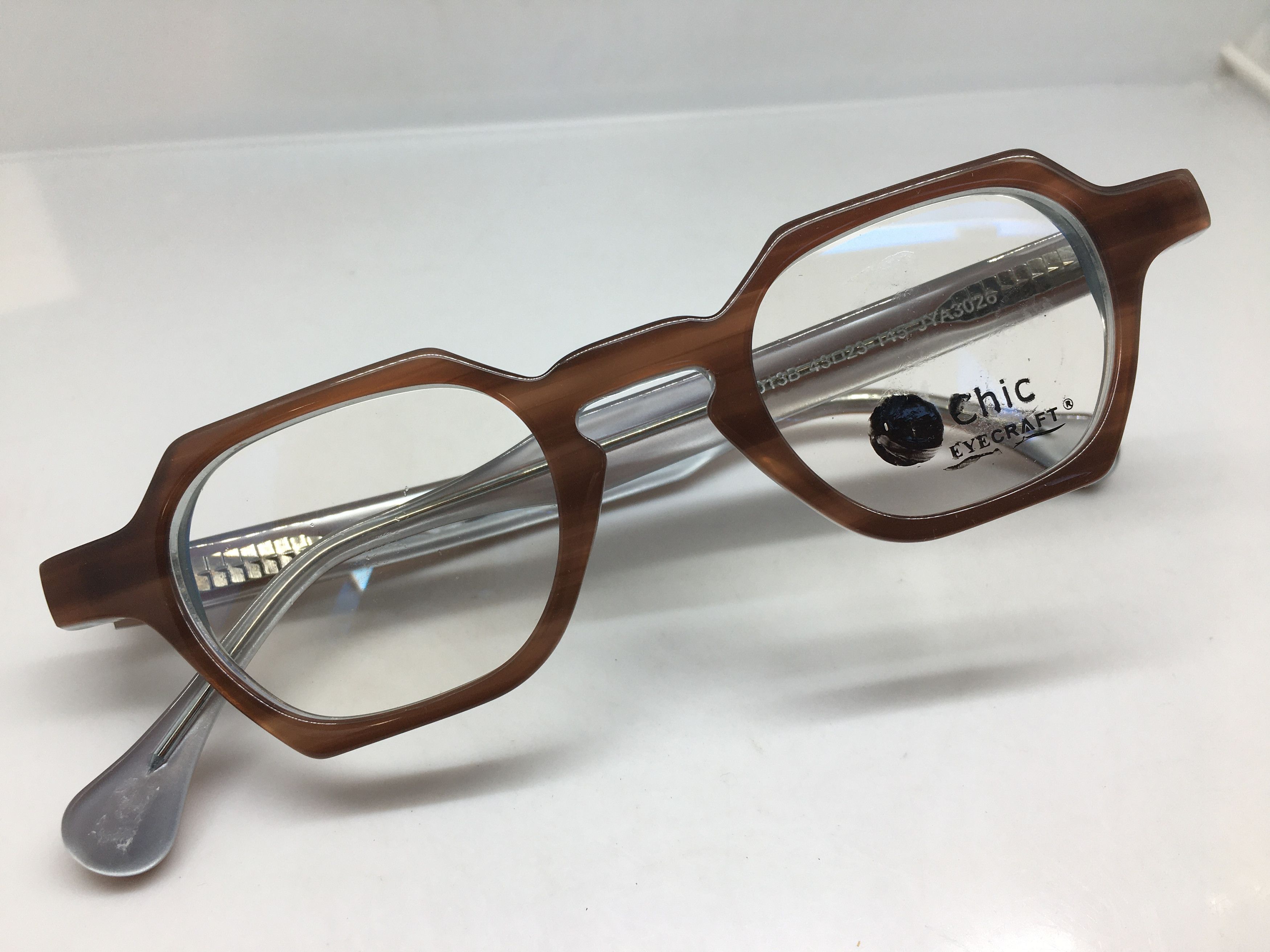 Other EYECRAFT 3013B BrownGREAT GATSBY Eyeglasses Frame Size ONE SIZE - 5 Thumbnail