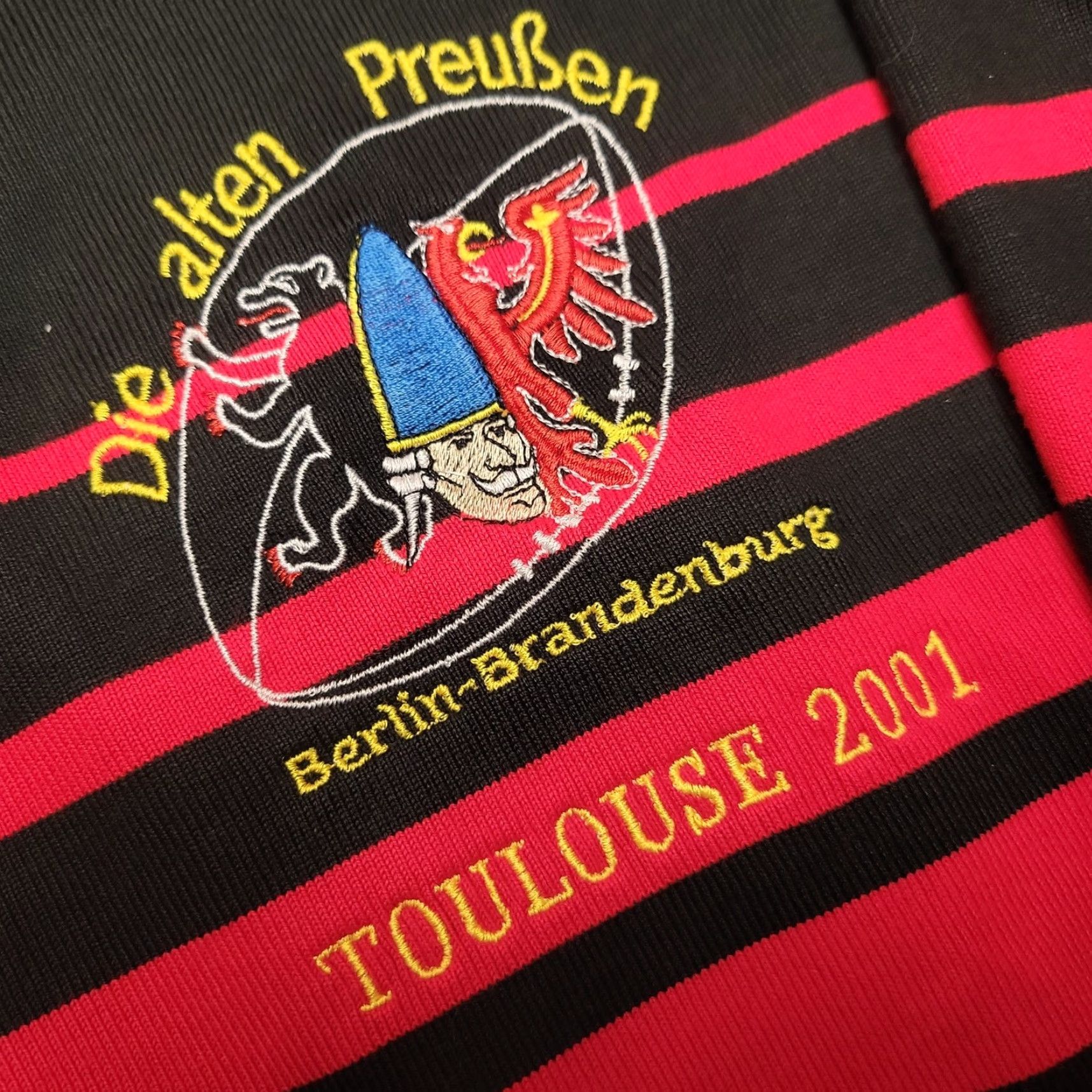 Vintage VINTAGE Halbro Rugby Shirt Mens XL Red Berlin Brandenburg Toulouse 2001 Britain Polo Jersey Long Sleeve Striped Size US XL / EU 56 / 4 - 5 Thumbnail
