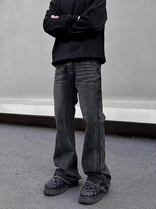 Other Washed street style vintage baggy jeans Size US 34 / EU 50 - 1 Thumbnail