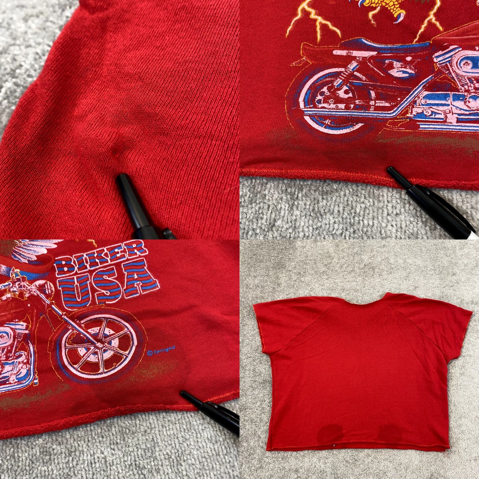 Vintage VINTAGE Motorcycle Shirt Mens One Size Red Biker Eagle Thunder Week Rag Gym 90s Size US M / EU 48-50 / 2 - 8 Thumbnail