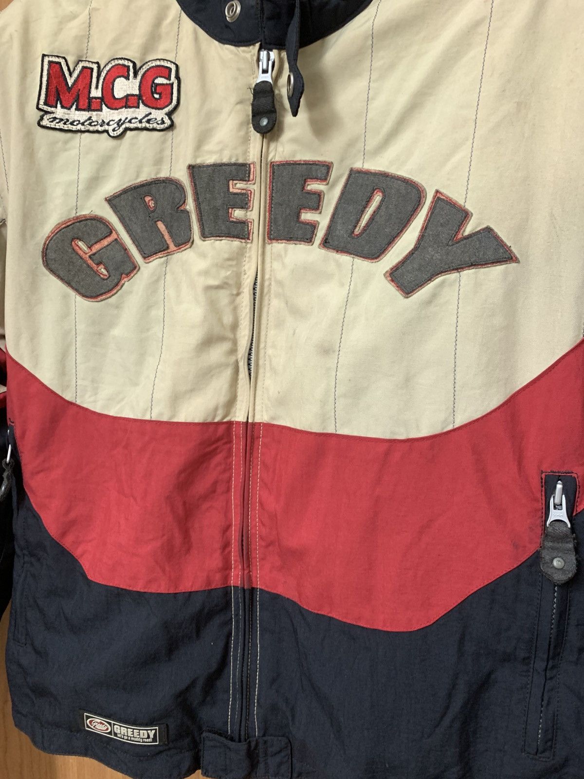 Greedy Genius Vintage greedy motorcycle jacket with padding Size US M / EU 48-50 / 2 - 22 Thumbnail
