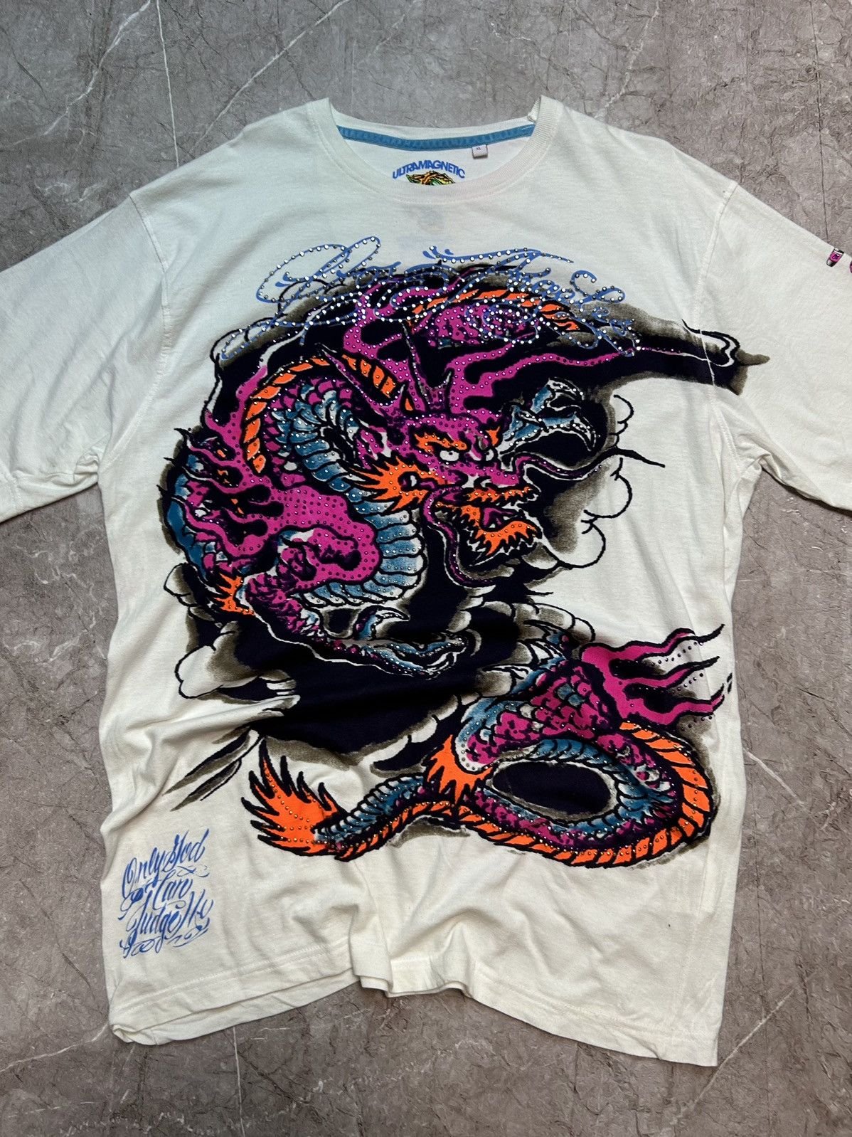 Ed Hardy × Vintage Vintage Ultramagnetic Y 2K Graphic Tee Big Print Ed Hardy Size US XL / EU 56 / 4 - 3 Thumbnail