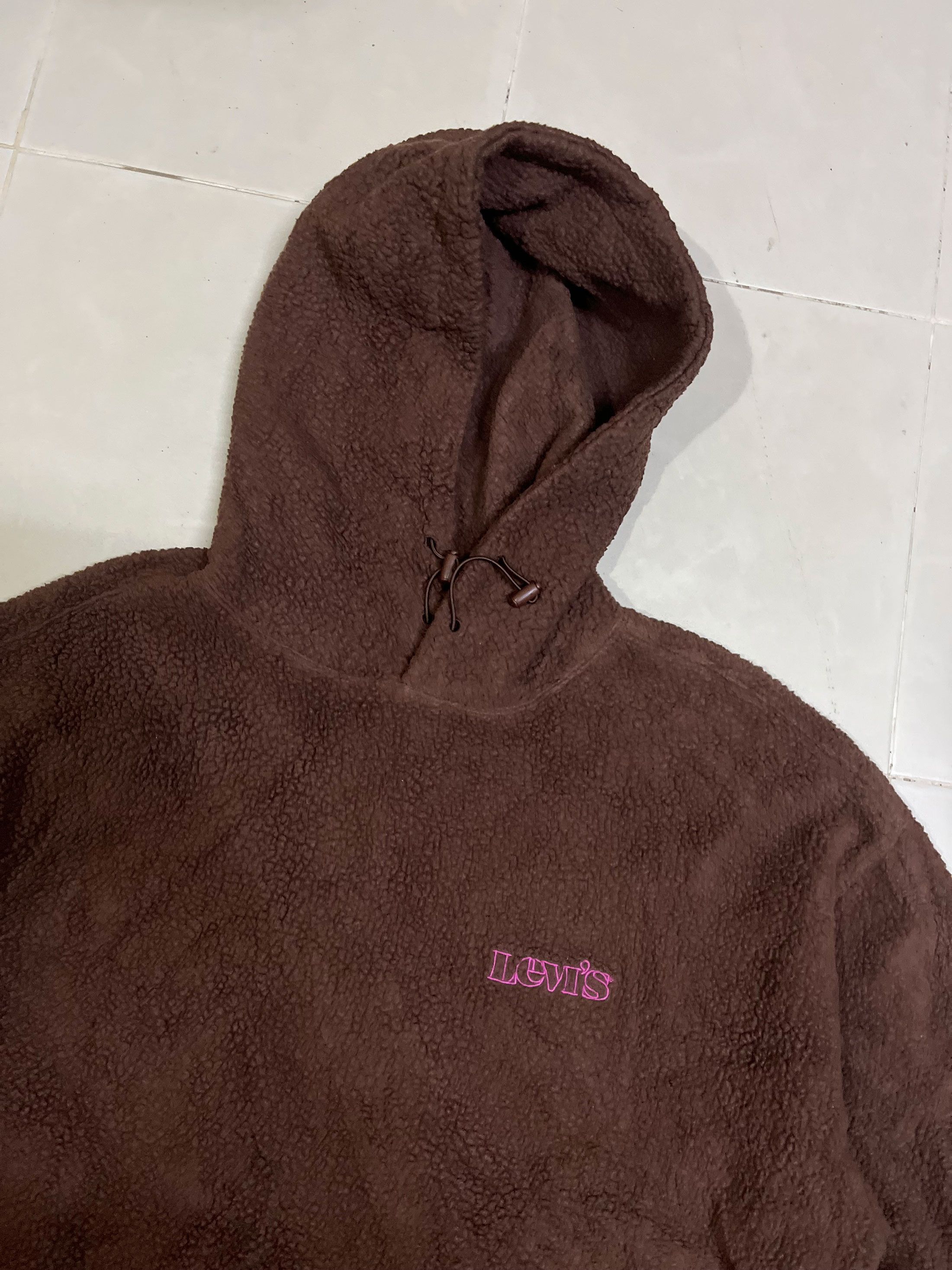 Designer × Levi's Levis Fleece Hoodie Sweater Warm Pile Jacket Size US L / EU 52-54 / 3 - 2 Thumbnail