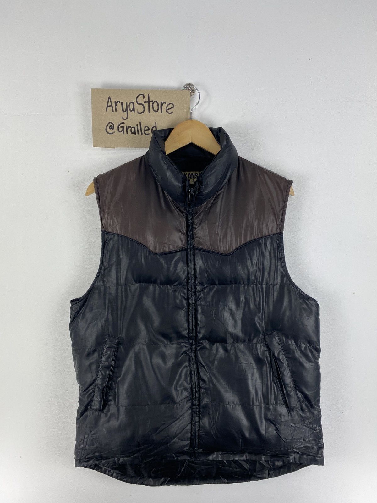 Kansai Yamamoto Kansai Yamamoto Puffer Zipper Vest Two tone Color Size US M / EU 48-50 / 2 - 1 Thumbnail