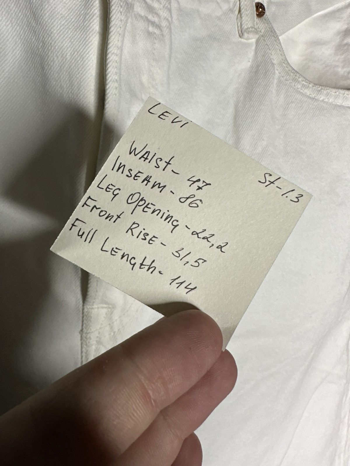 Levi's Levi’s 501 White Jeans W36 L34 Straight Denim Pants Size US 36 / EU 52 - 4 Thumbnail