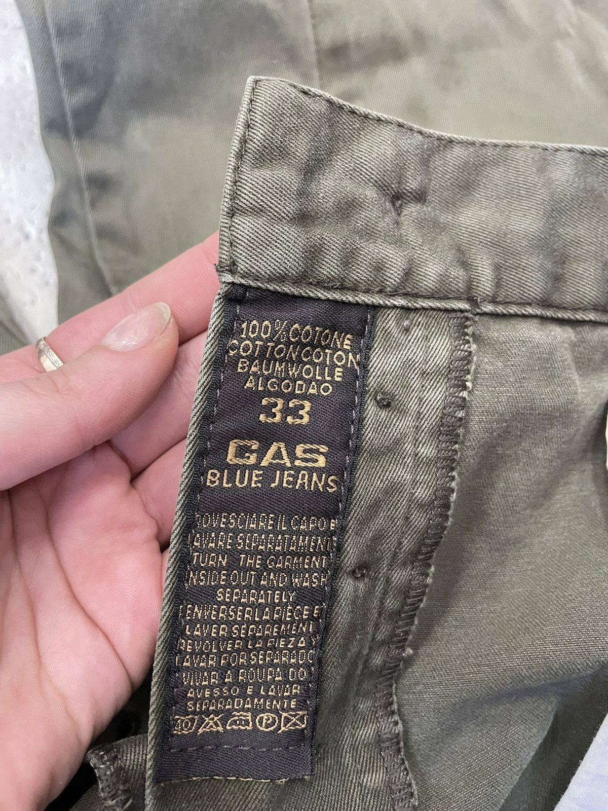 GAS Junya watanabe green workwear cargo pants carpenter utility Size US 33 - 8 Thumbnail